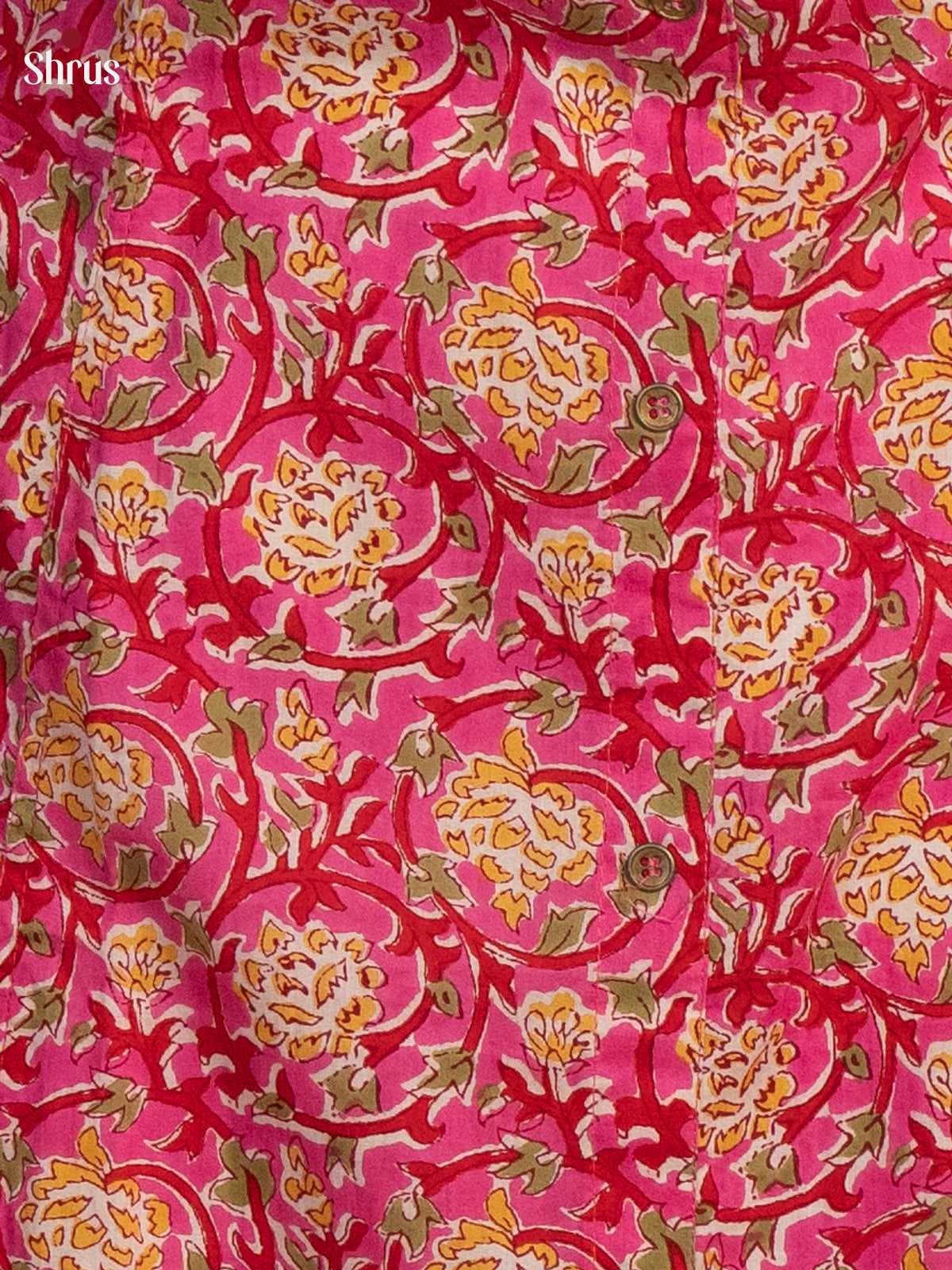 Pink - floral printed Readymade Kurti - Shop on ShrusEternity.com