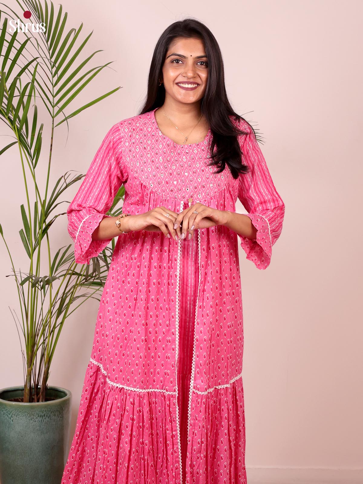 Pink - Readymade Kurti - Shop on ShrusEternity.com