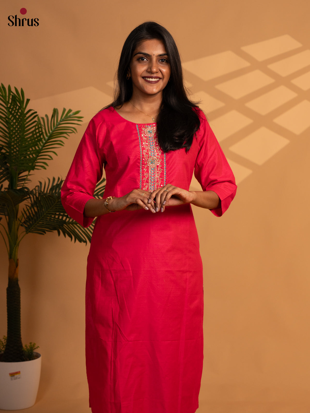 Red - Readymade Kurti - Shop on ShrusEternity.com