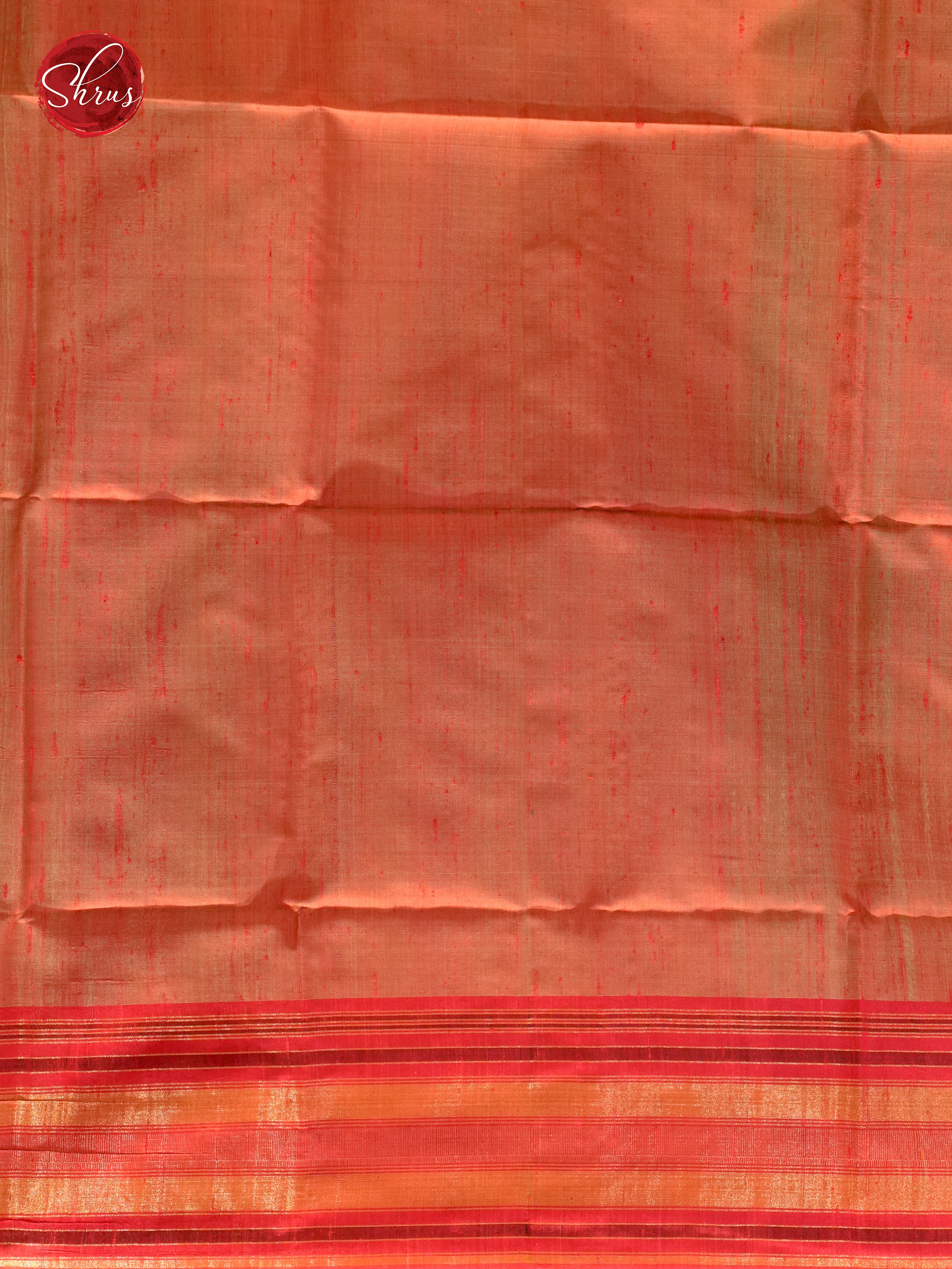 Green And Red - Raw Silk Saree - Shop on ShrusEternity.com