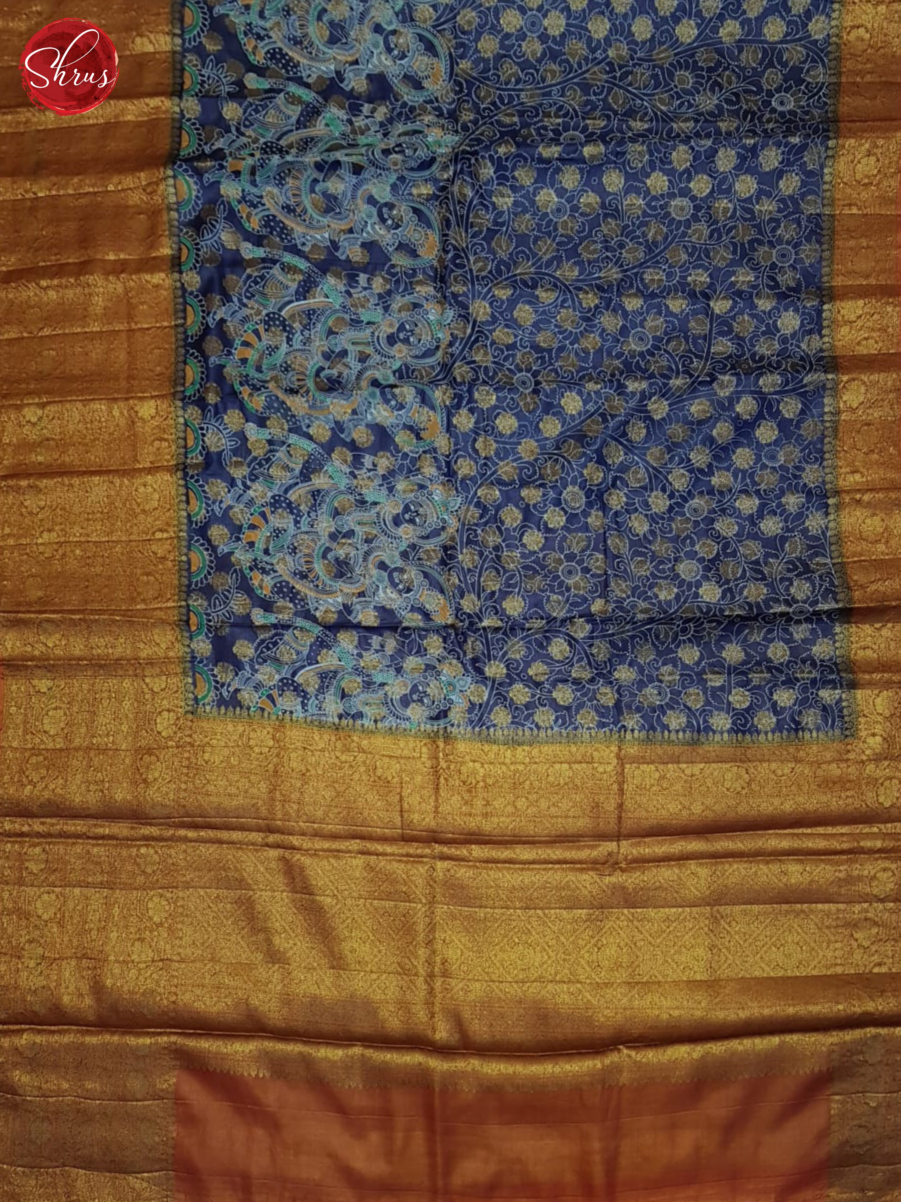Blue & Honey - Tussar Silk Saree - Shop on ShrusEternity.com