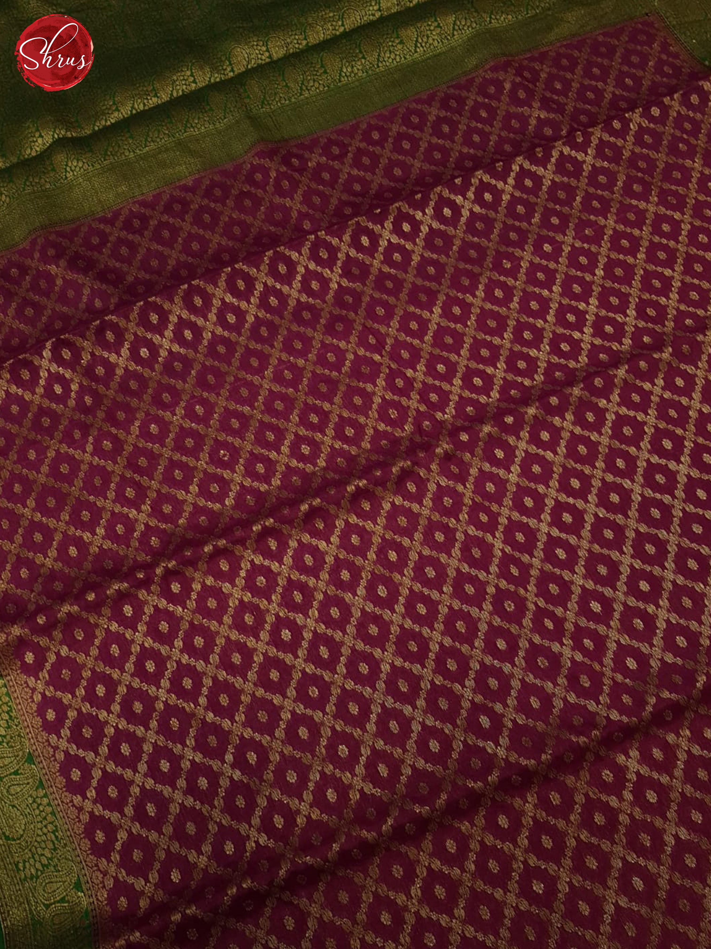 Pink & Green-Georgette Silk Saree - Shop on ShrusEternity.com