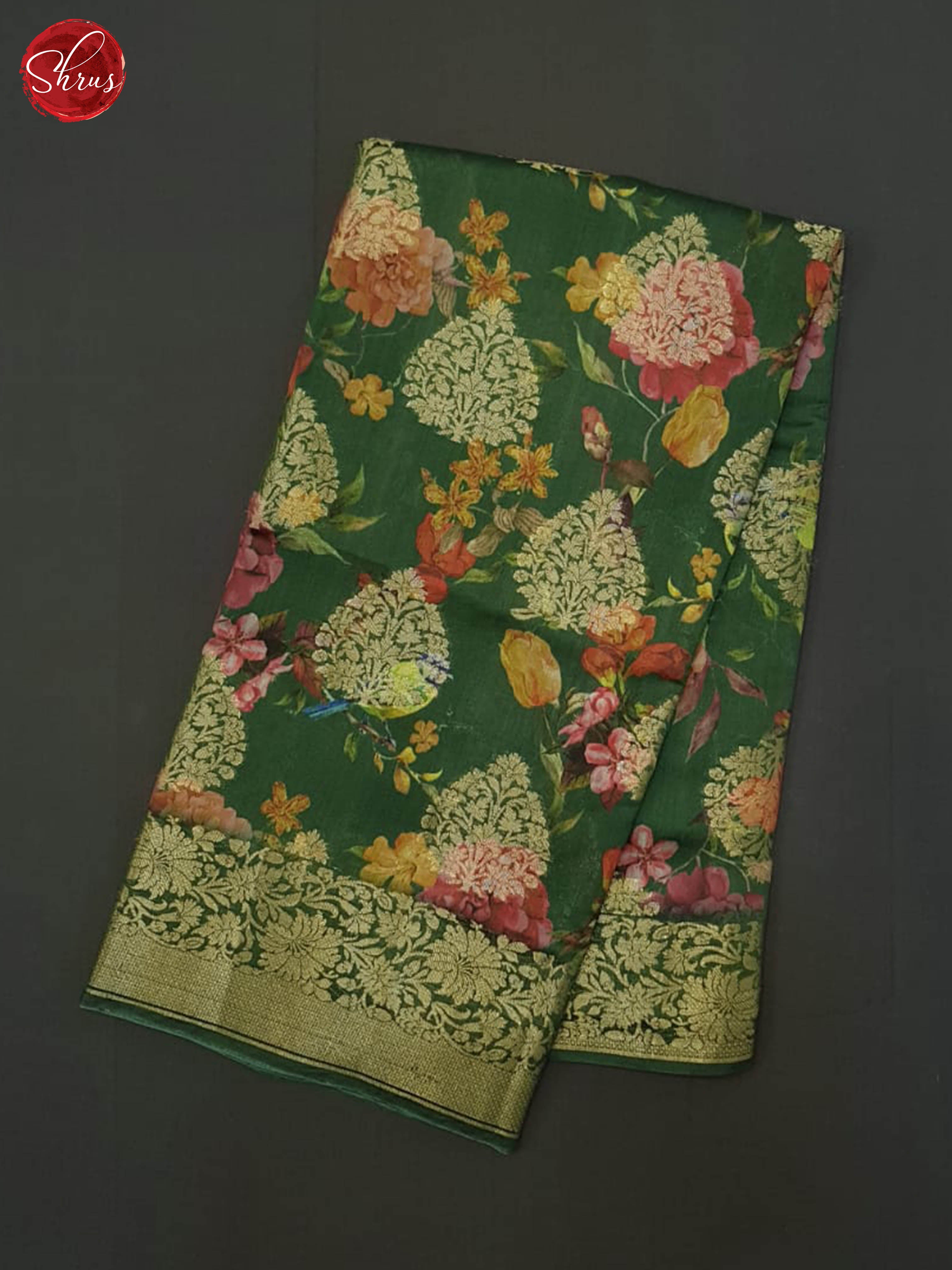 Green(Single Tone)- Tussar Silk Saree