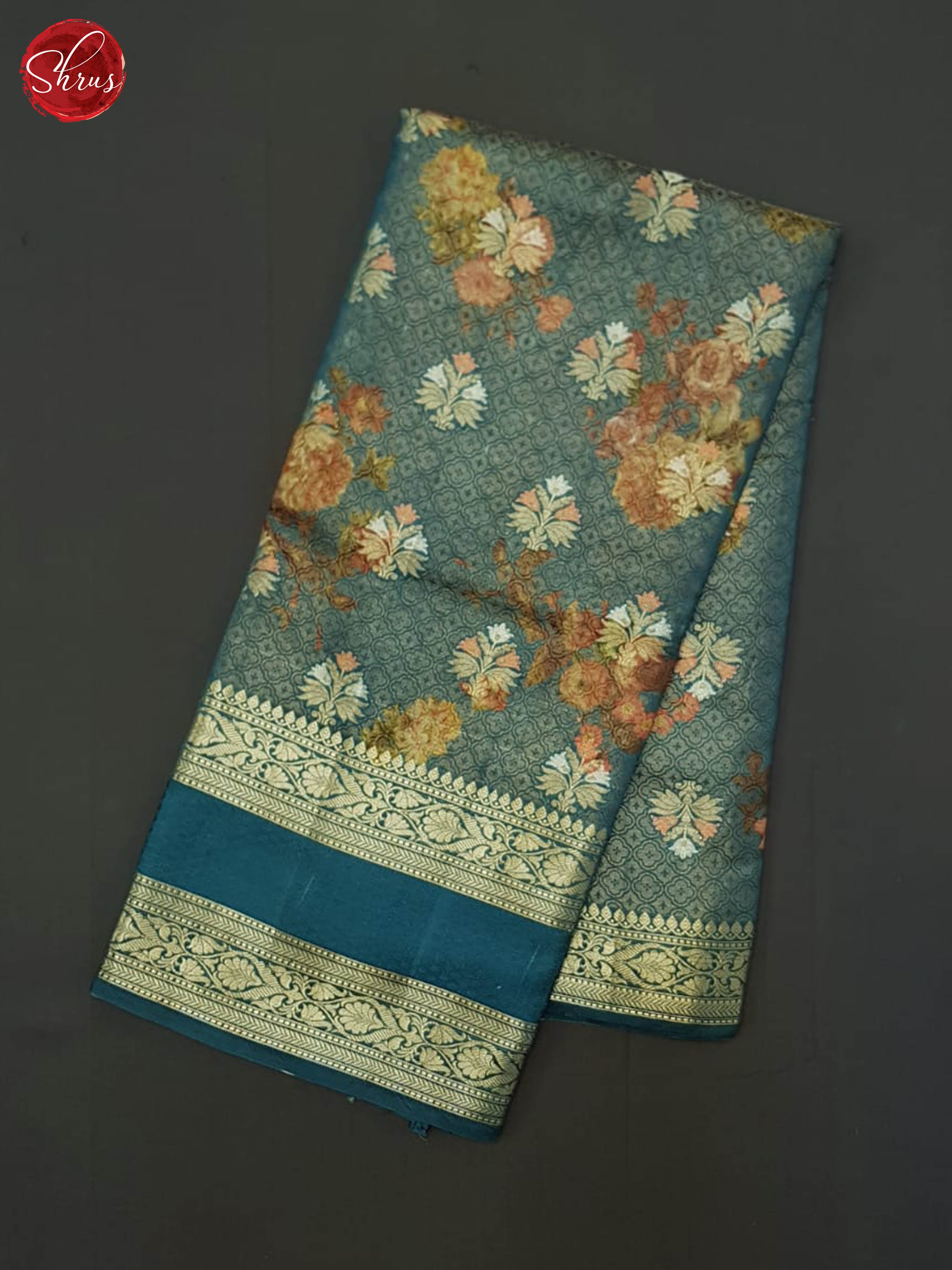 Blue(Single Tone)- Tussar silk Saree zari