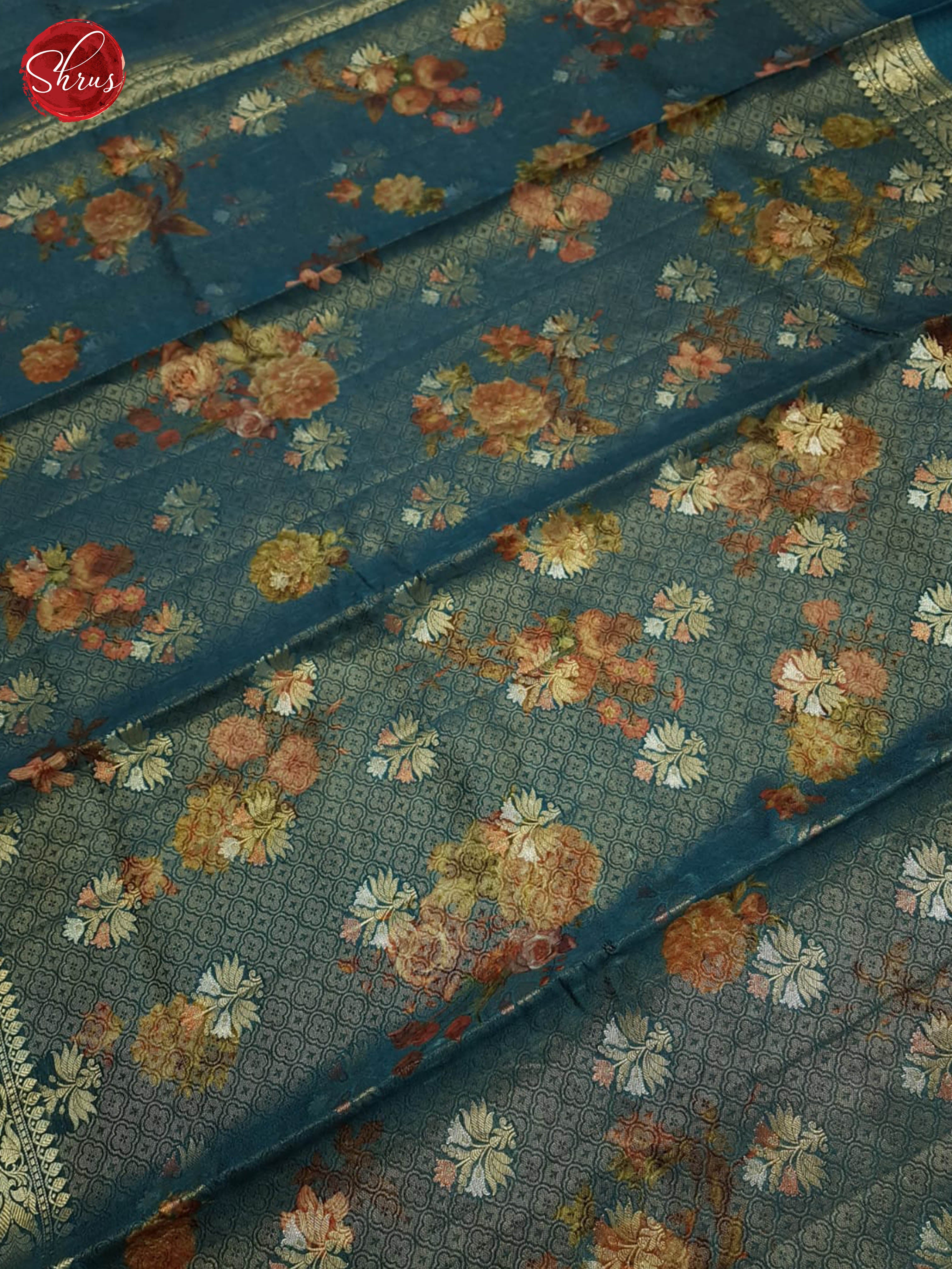 Blue(Single Tone)- Tussar silk Saree zari-2