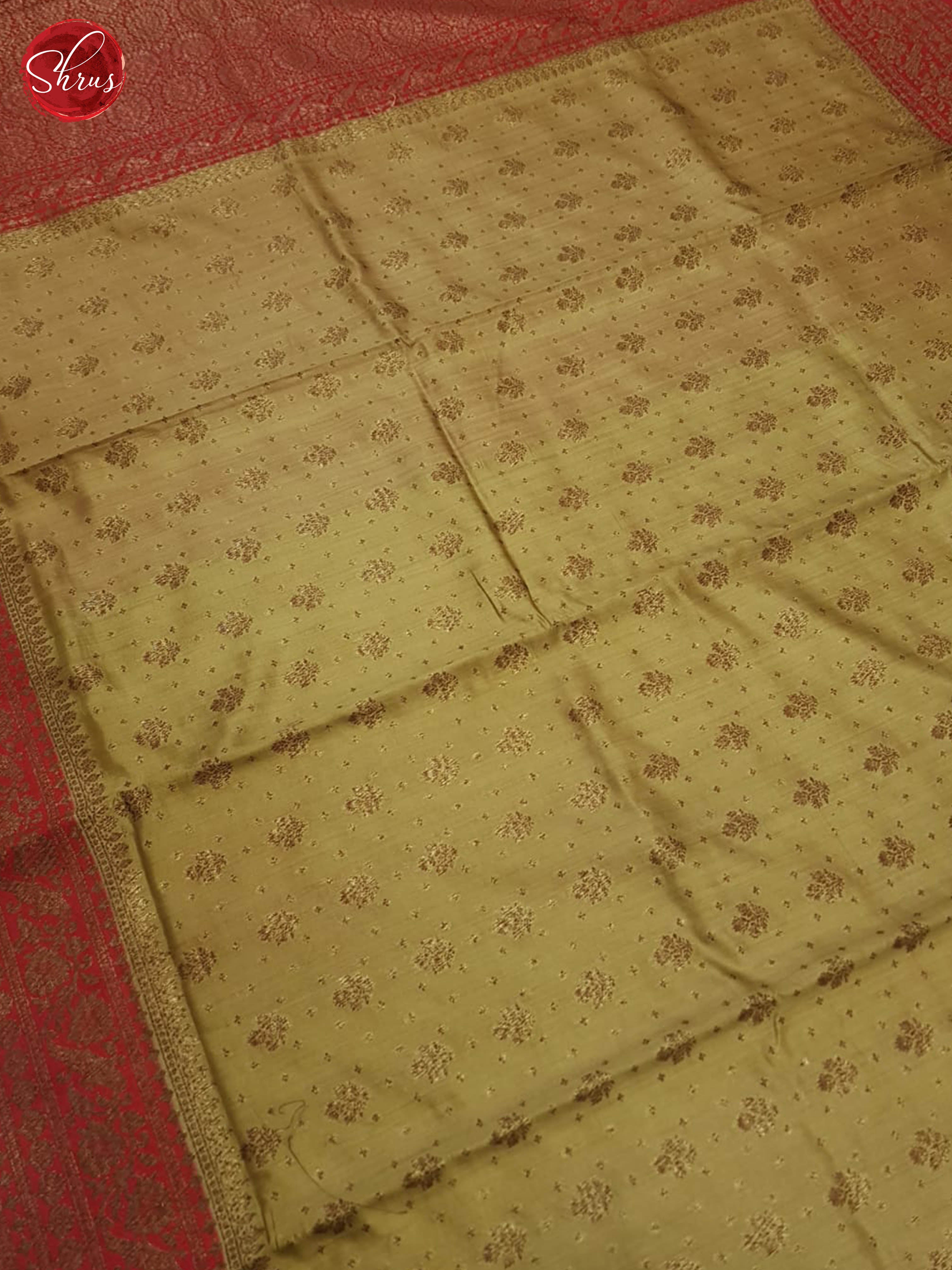 Beige And Red - Banarasi Silk Saree - Shop on ShrusEternity.com
