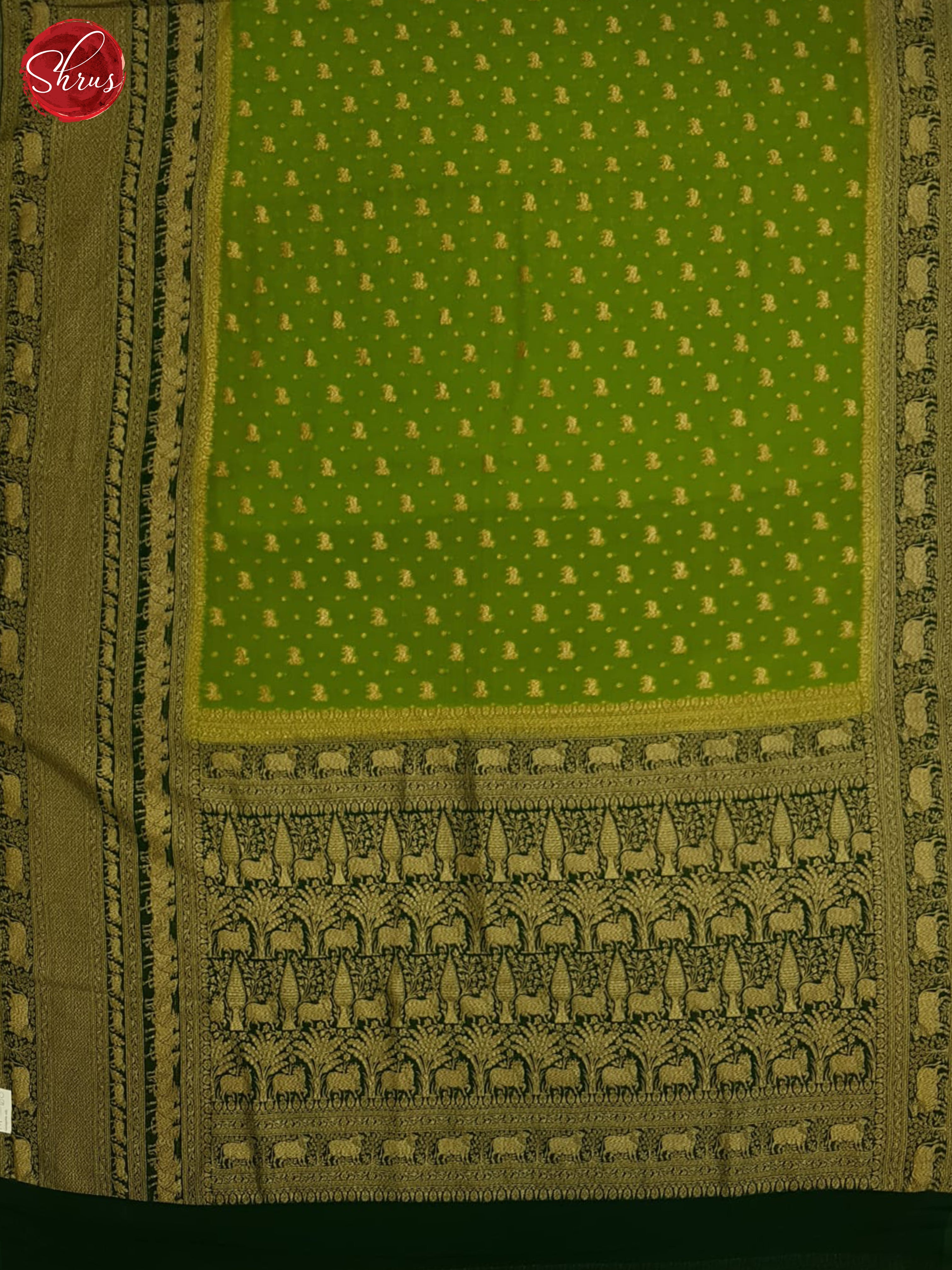 Light Green And green -Georgette Silk saree - Shop on ShrusEternity.com
