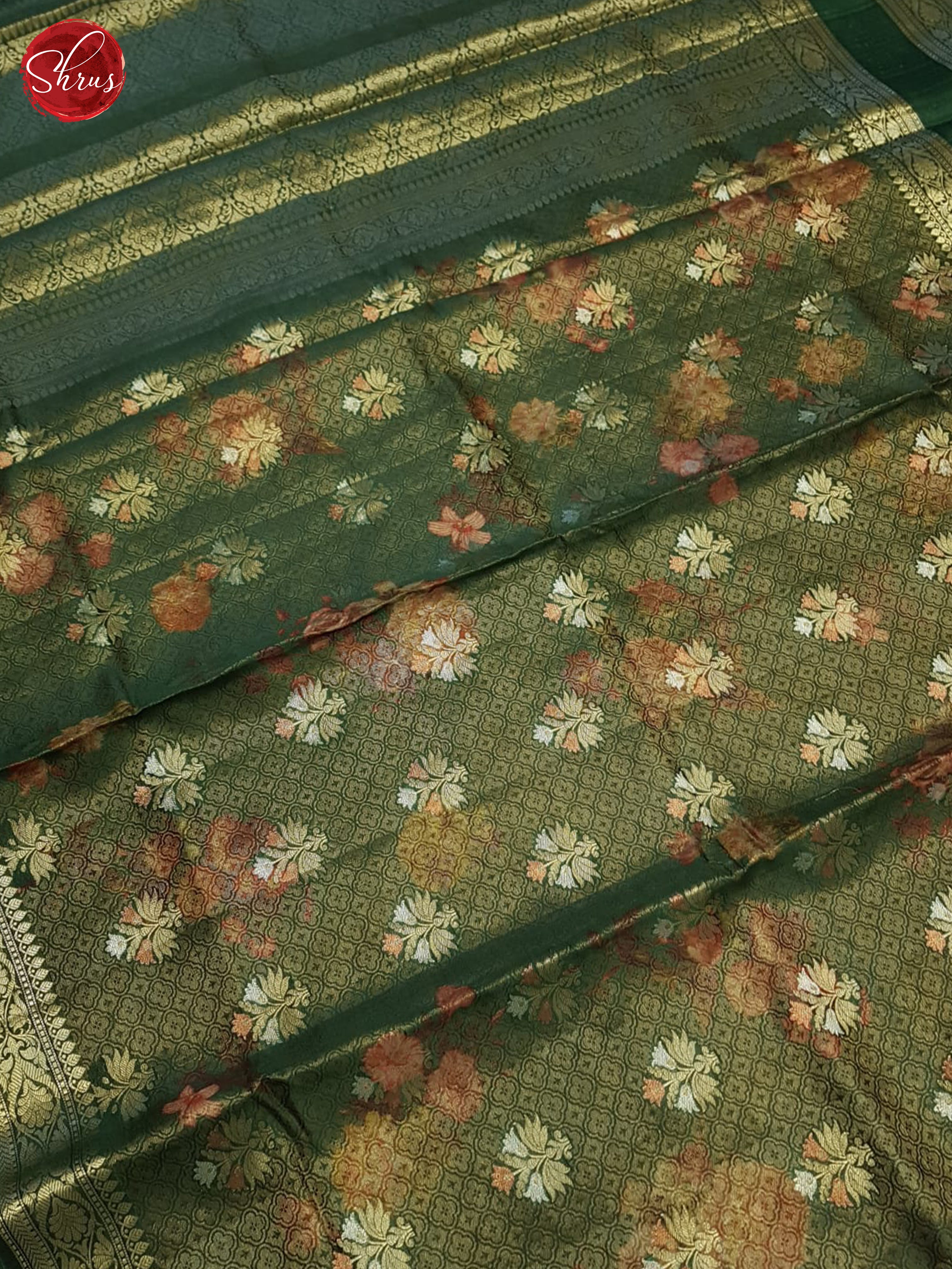 Green (Single Tone) - Tussar Silk Saree - Shop on ShrusEternity.com