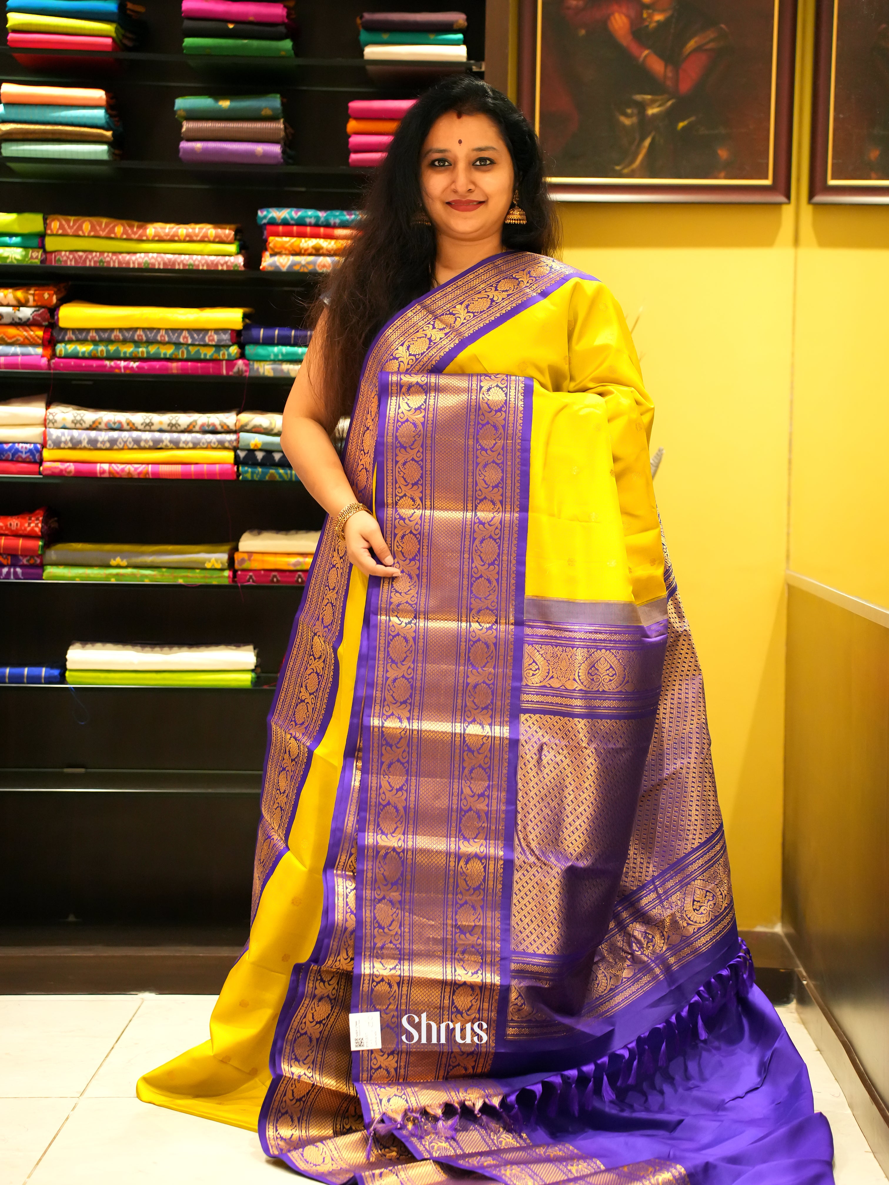 Green And Blue - Gadwal Silk Saree - Shop on ShrusEternity.com