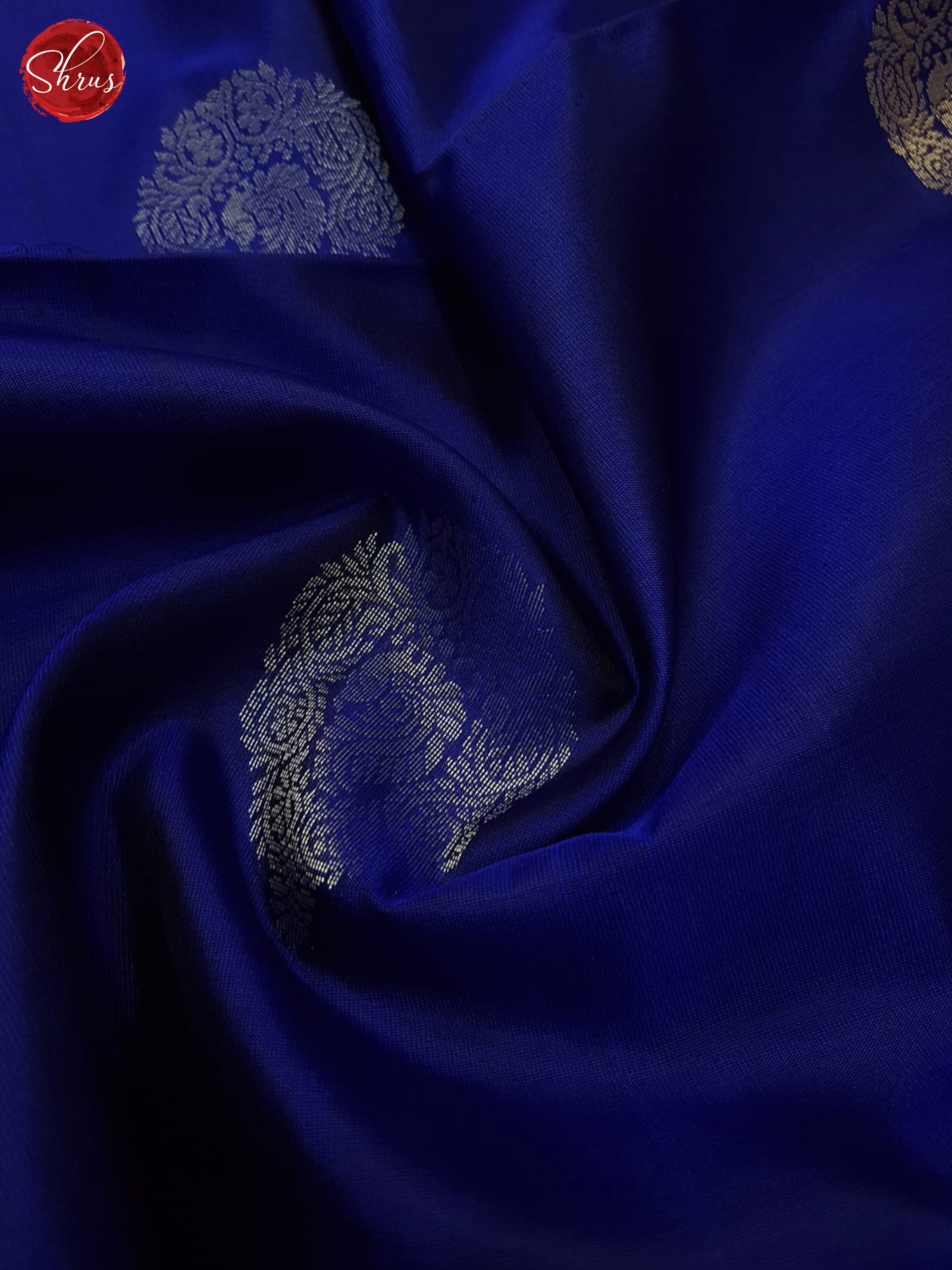 Blue & Red - Soft Silk Saree with zari woven floral motifs on the body & Contrast Border - Shop on ShrusEternity.com