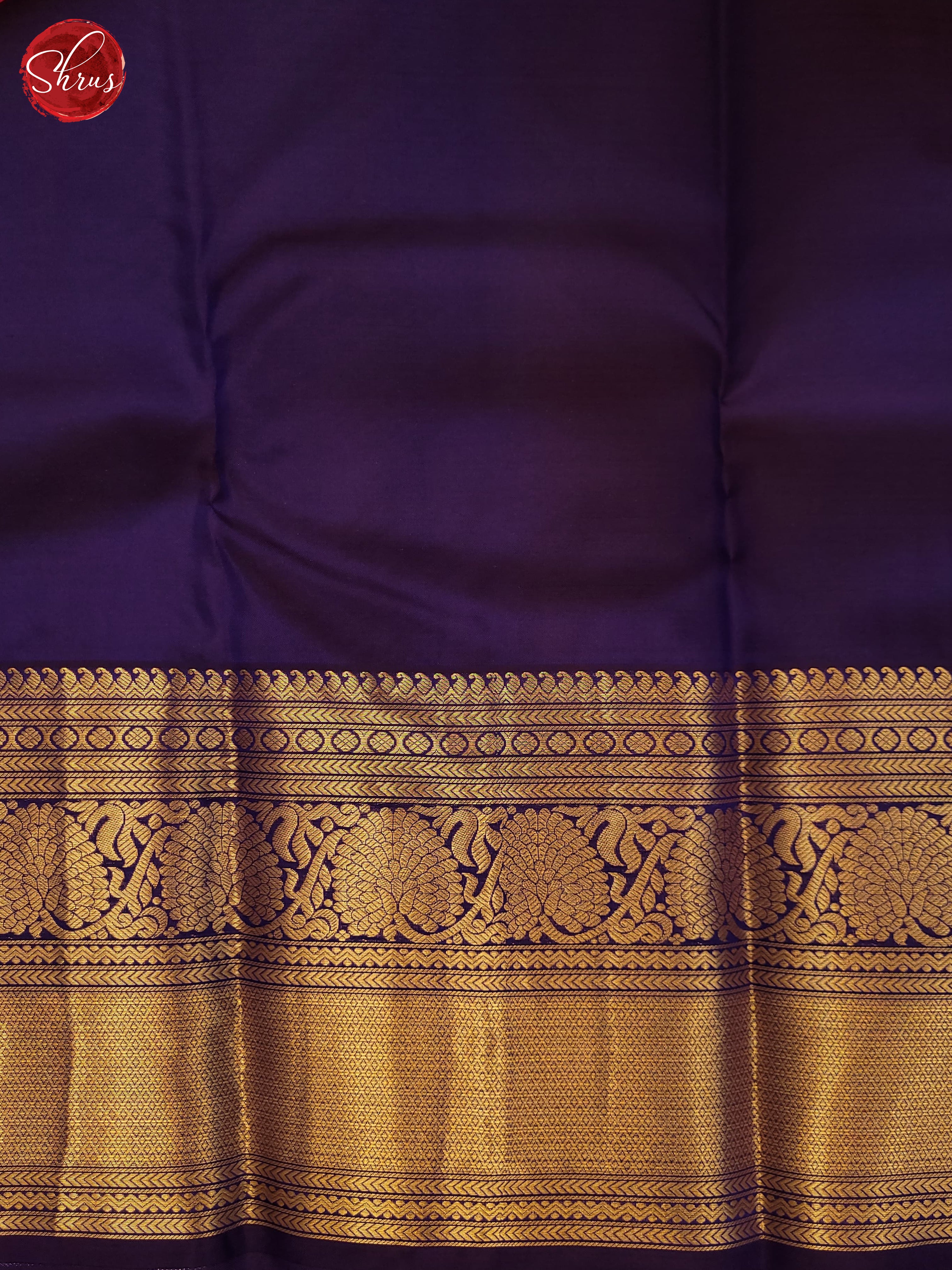 Maroon and blue-Kanchipuram silk saree - Shop on ShrusEternity.com