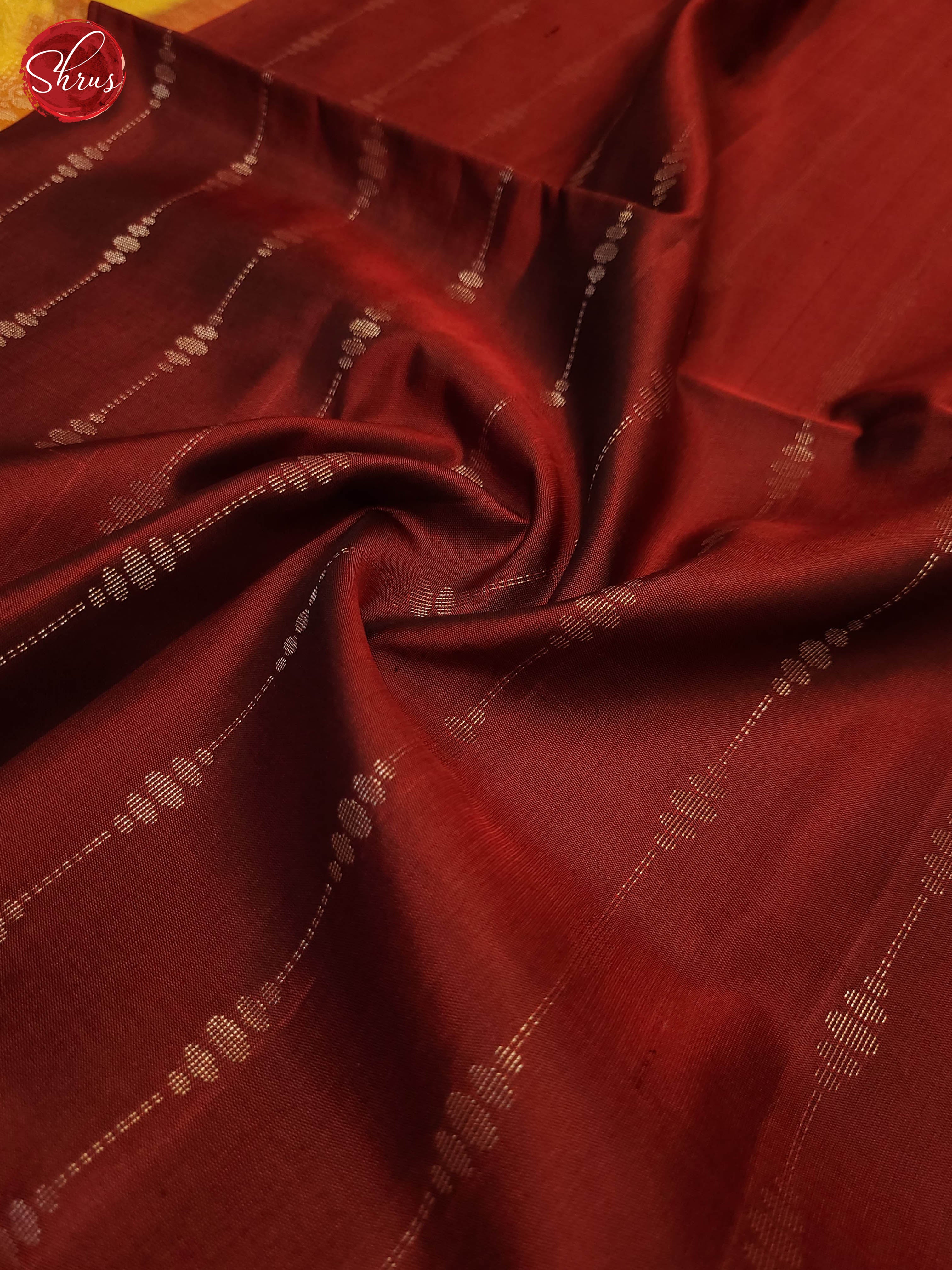 Maroon and Yellow- Soft Silk Saree - Shop on ShrusEternity.com