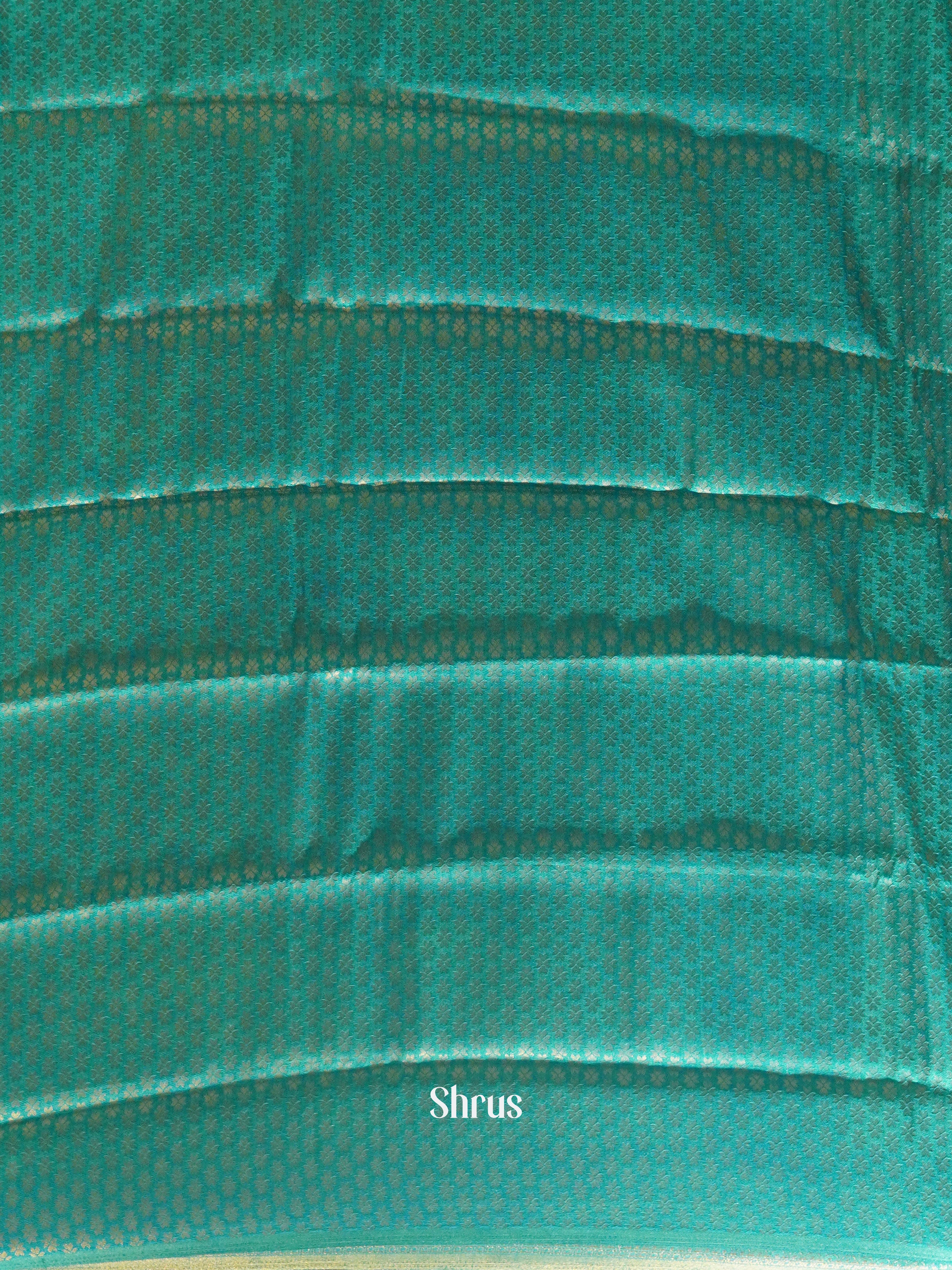 Yellow & Blue - Semi Georgette with floral print on the body & Contrast Zari Border - Shop on ShrusEternity.com