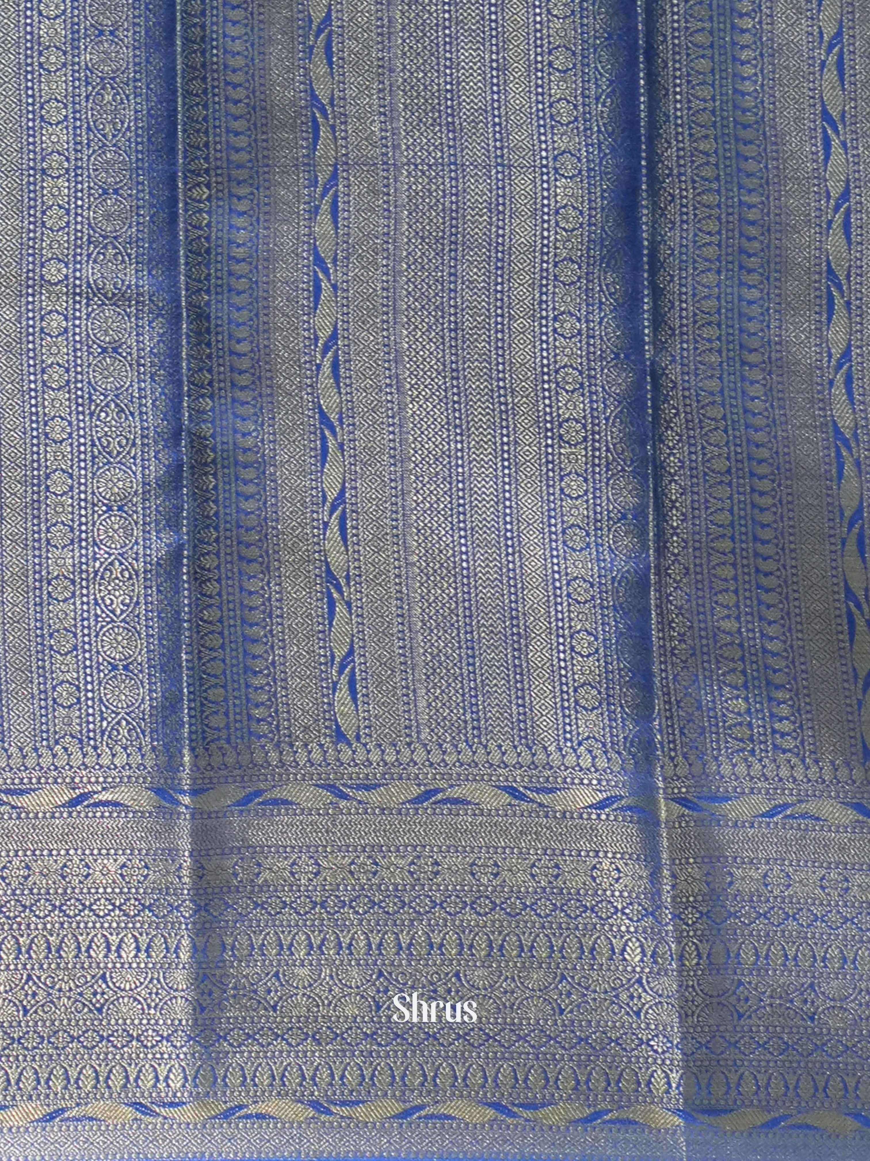 Pink & Blue - Semi Dupion Saree - Shop on ShrusEternity.com