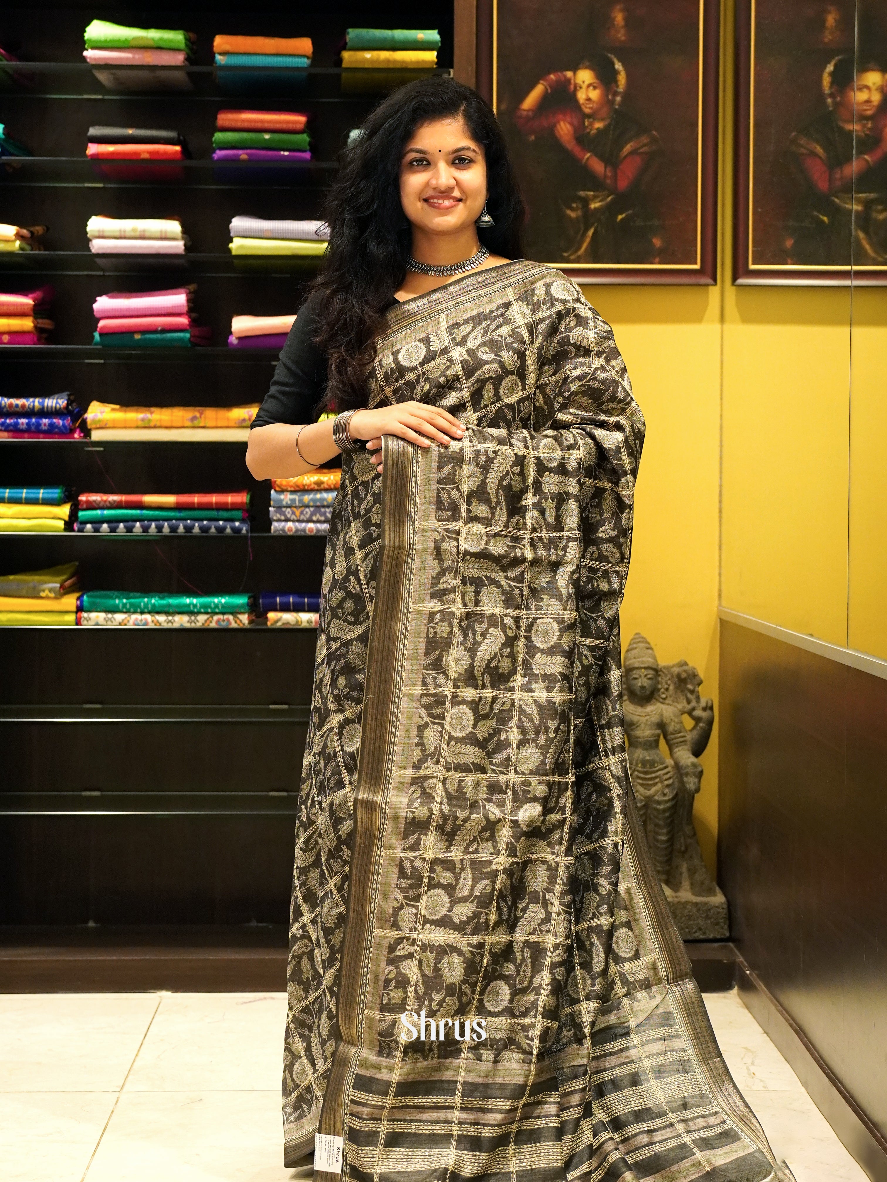 BZS04271 - Semi Kantha Saree - Shop on ShrusEternity.com