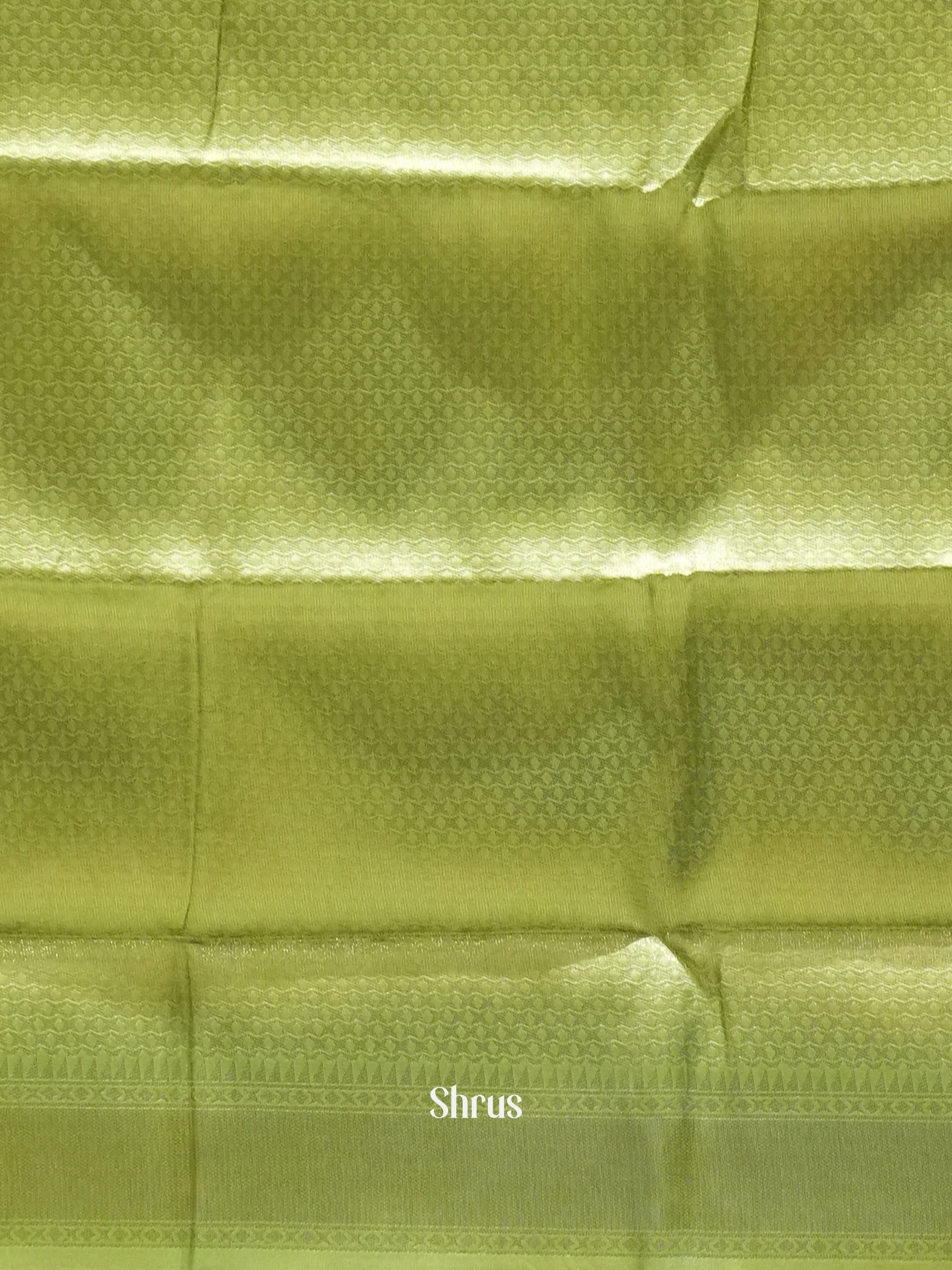 Mambala Yellow & Green - Semi Dupion with floral print on the body & Contrast Zari Border - Shop on ShrusEternity.com