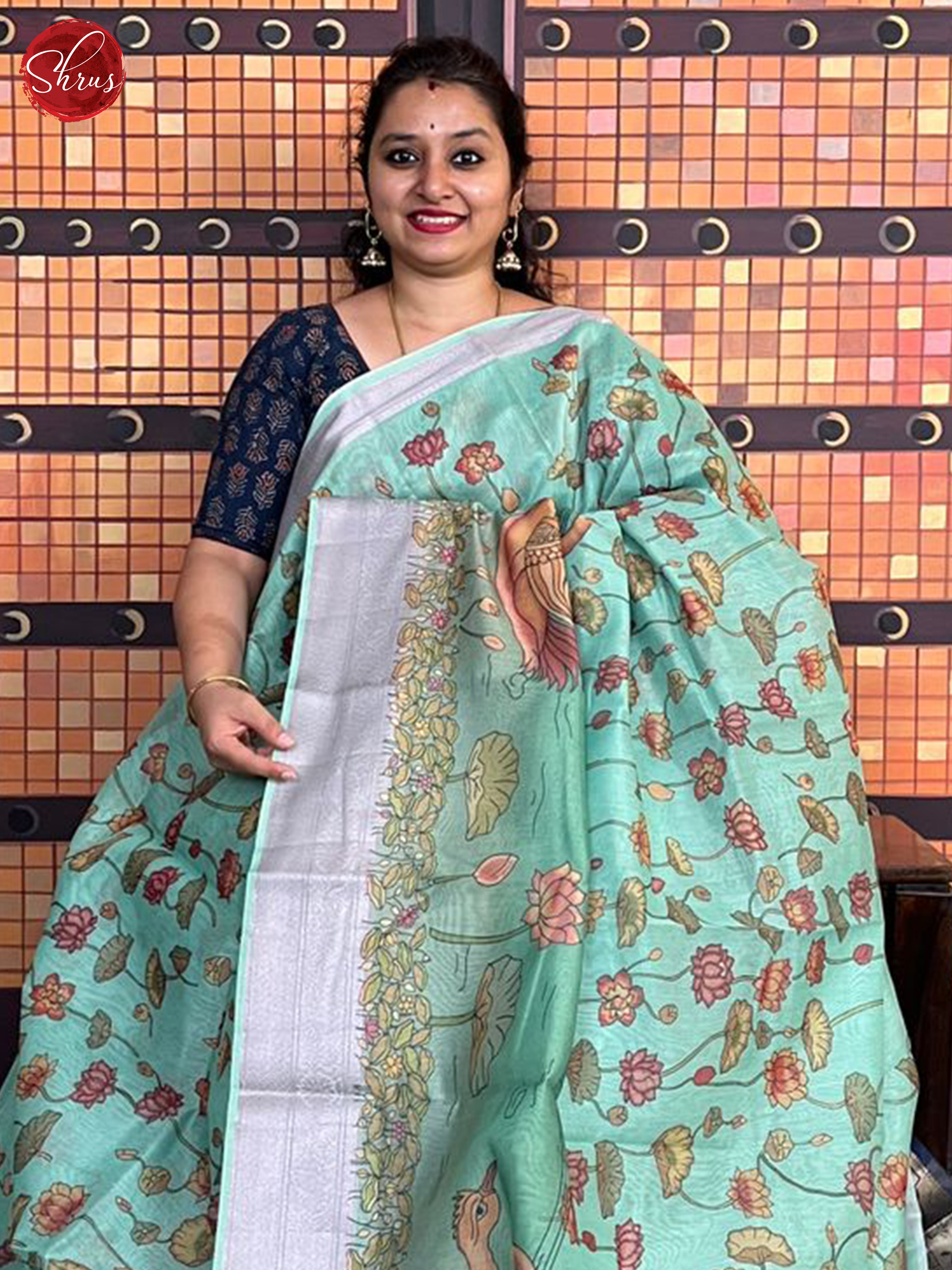 Green(Single tone)- Chanderi Saree - Shop on ShrusEternity.com