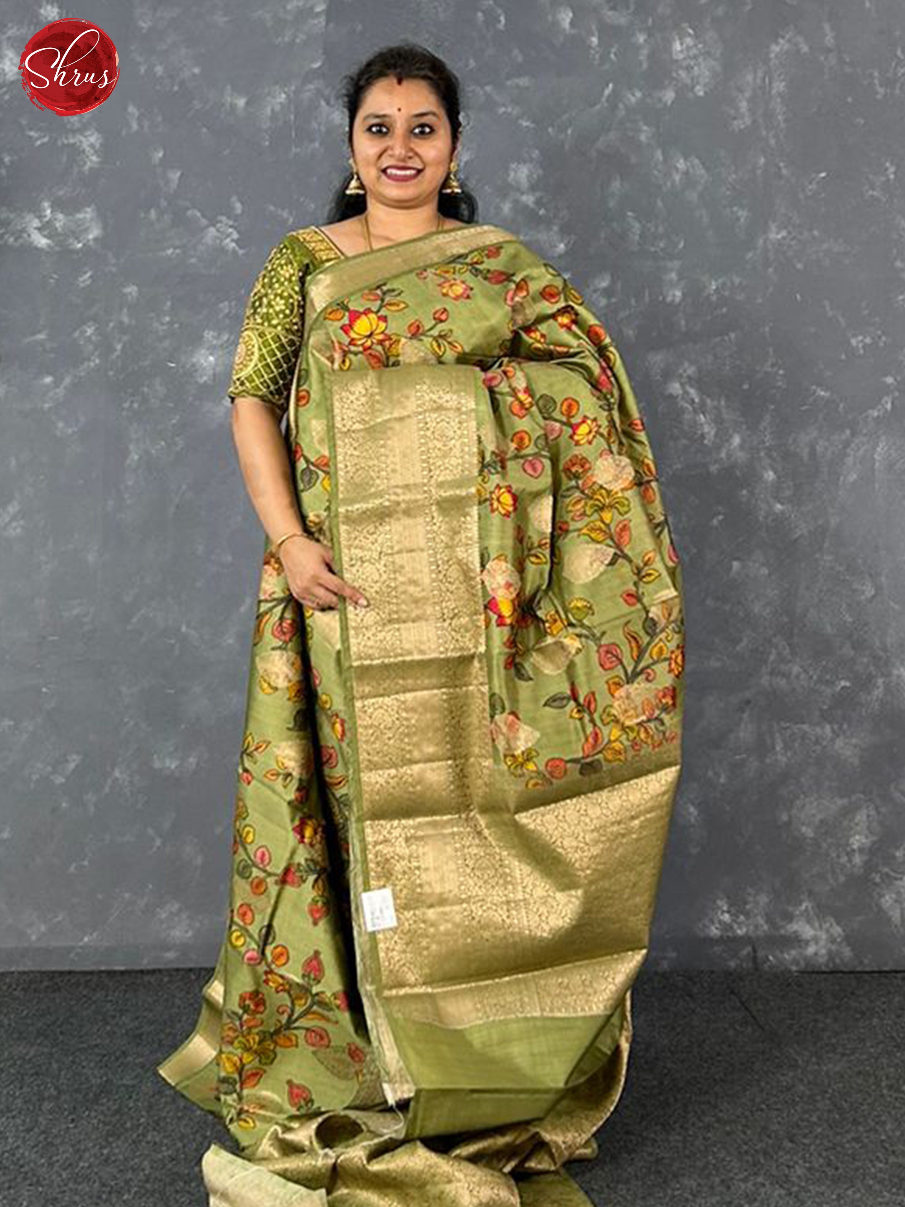 Green (Single Tone) - Tussar Silk Saree - Shop on ShrusEternity.com