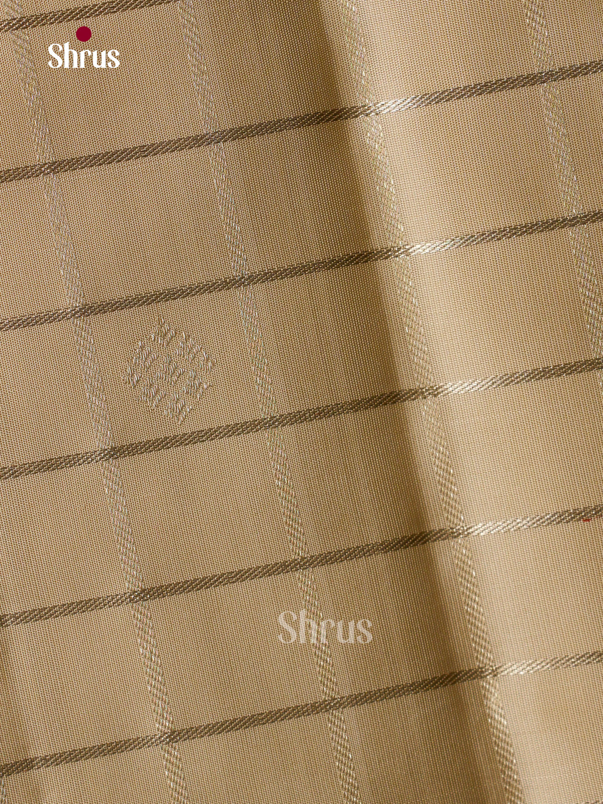 Beautiful Cream Kanchipuram Pattu Saree With Zari Checks & Floral Buttas | Rettapet Zari Border & B rocade Pallu