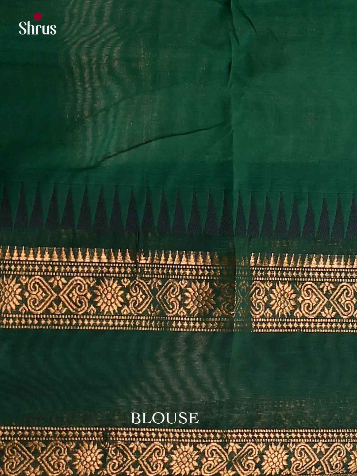 Beautiful Emerald Green Chettinad Cotton Sarees With Small Buttas & Rettapet Temple Zari Border