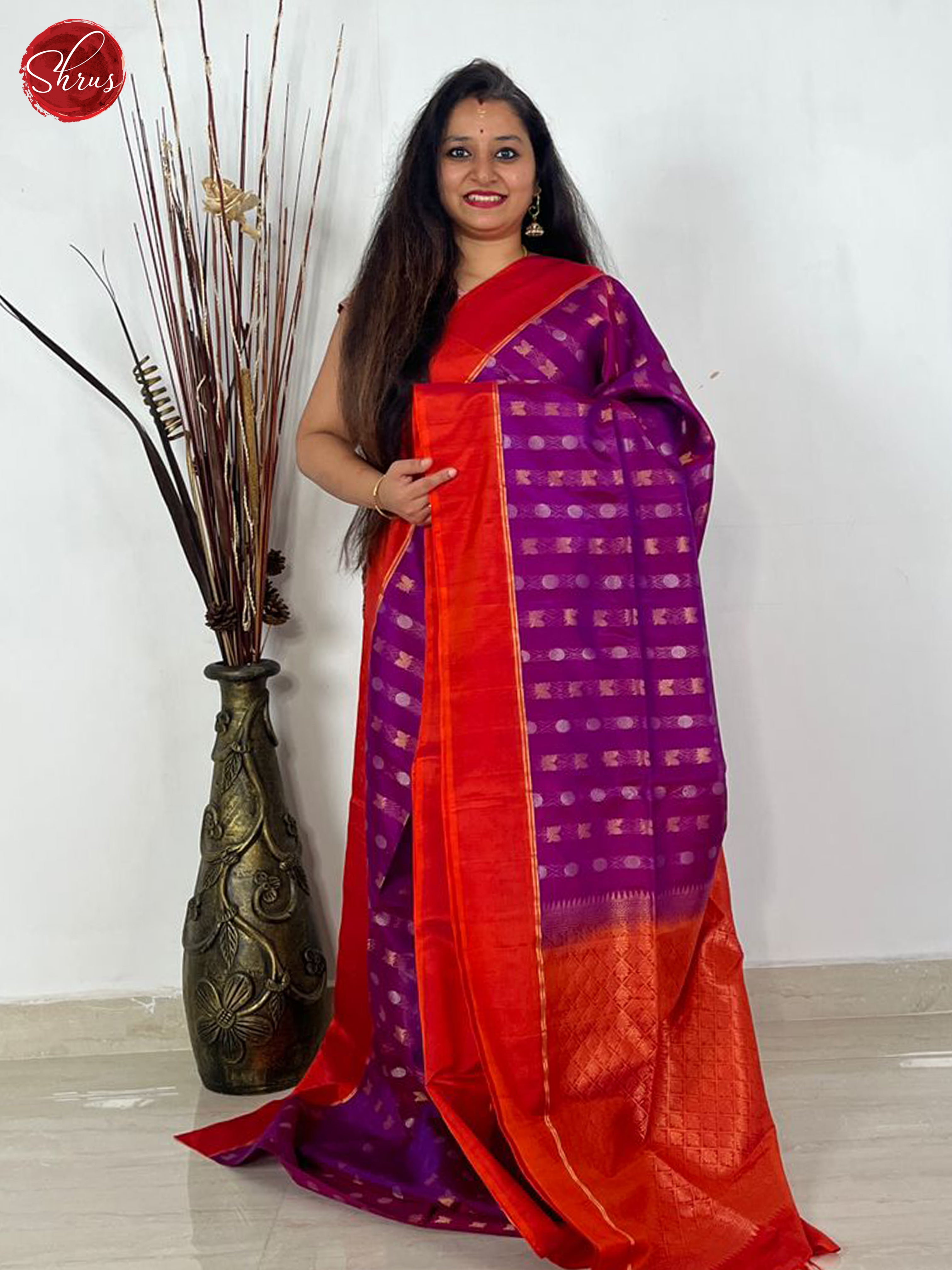 Purple & Orange - Silk Cotton - Shop on ShrusEternity.com