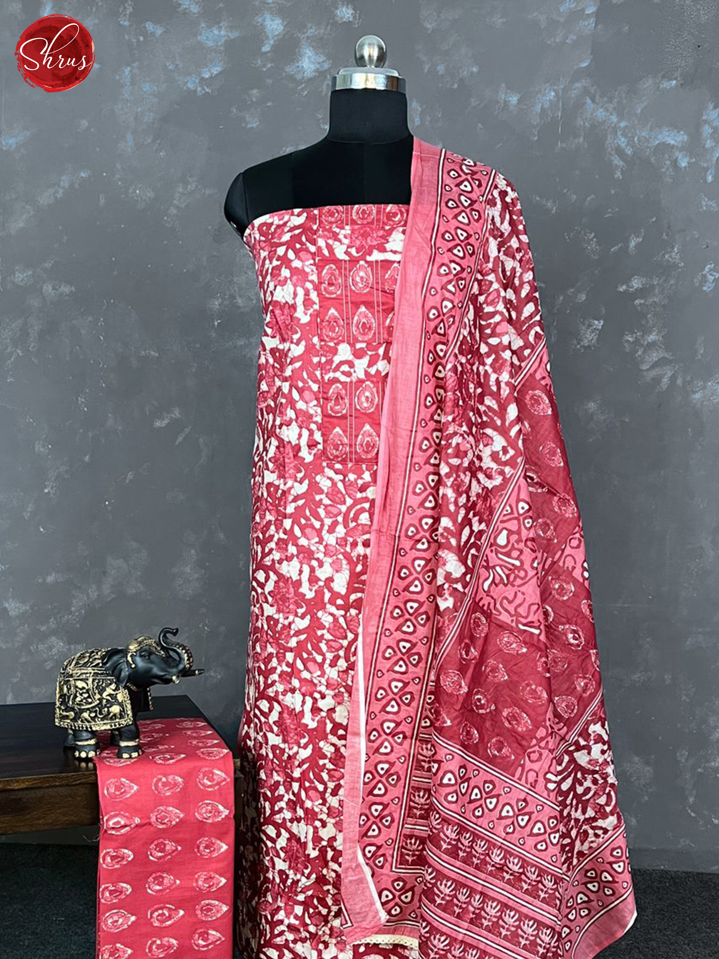 Pink & Cream - Cotton Salwar - Shop on ShrusEternity.com