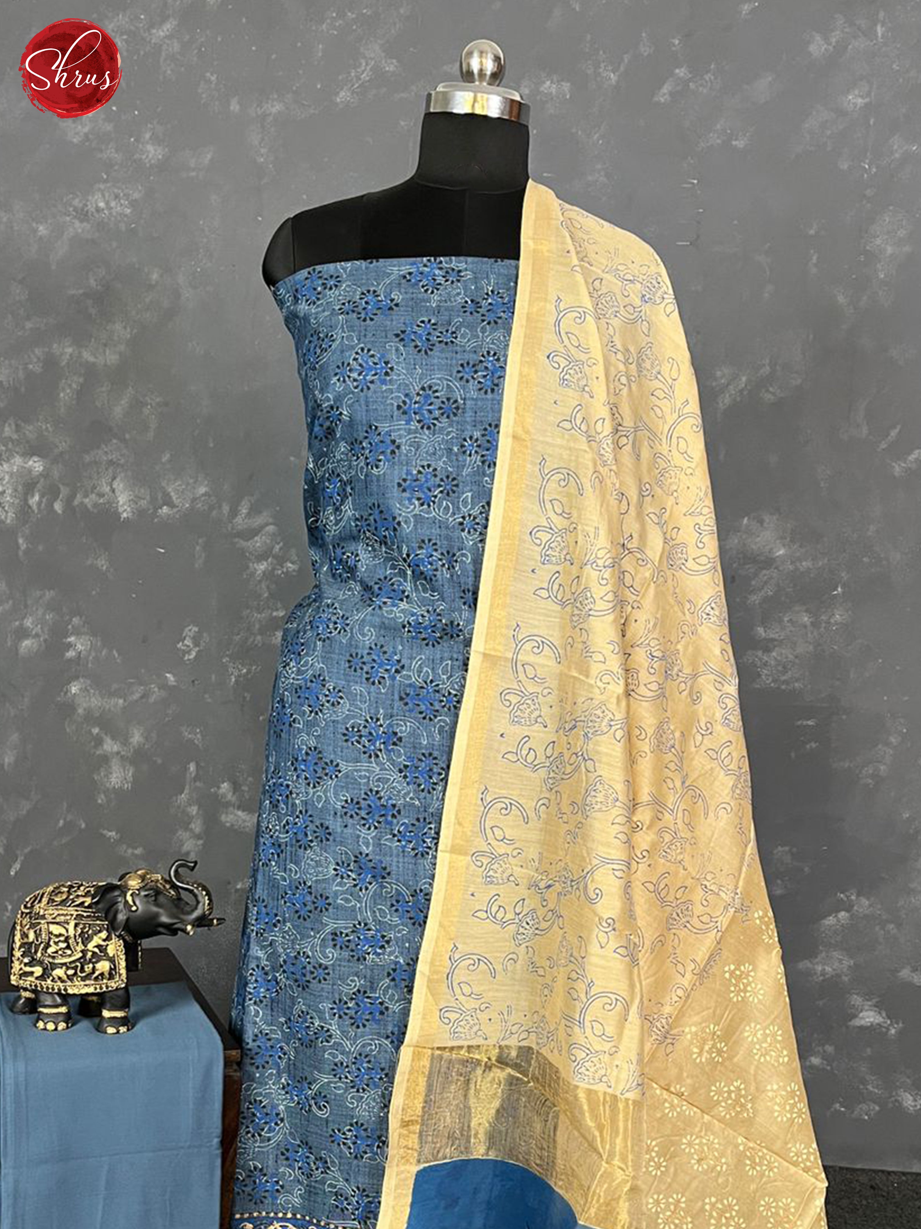 Blue & Beige - Salwar - Shop on ShrusEternity.com