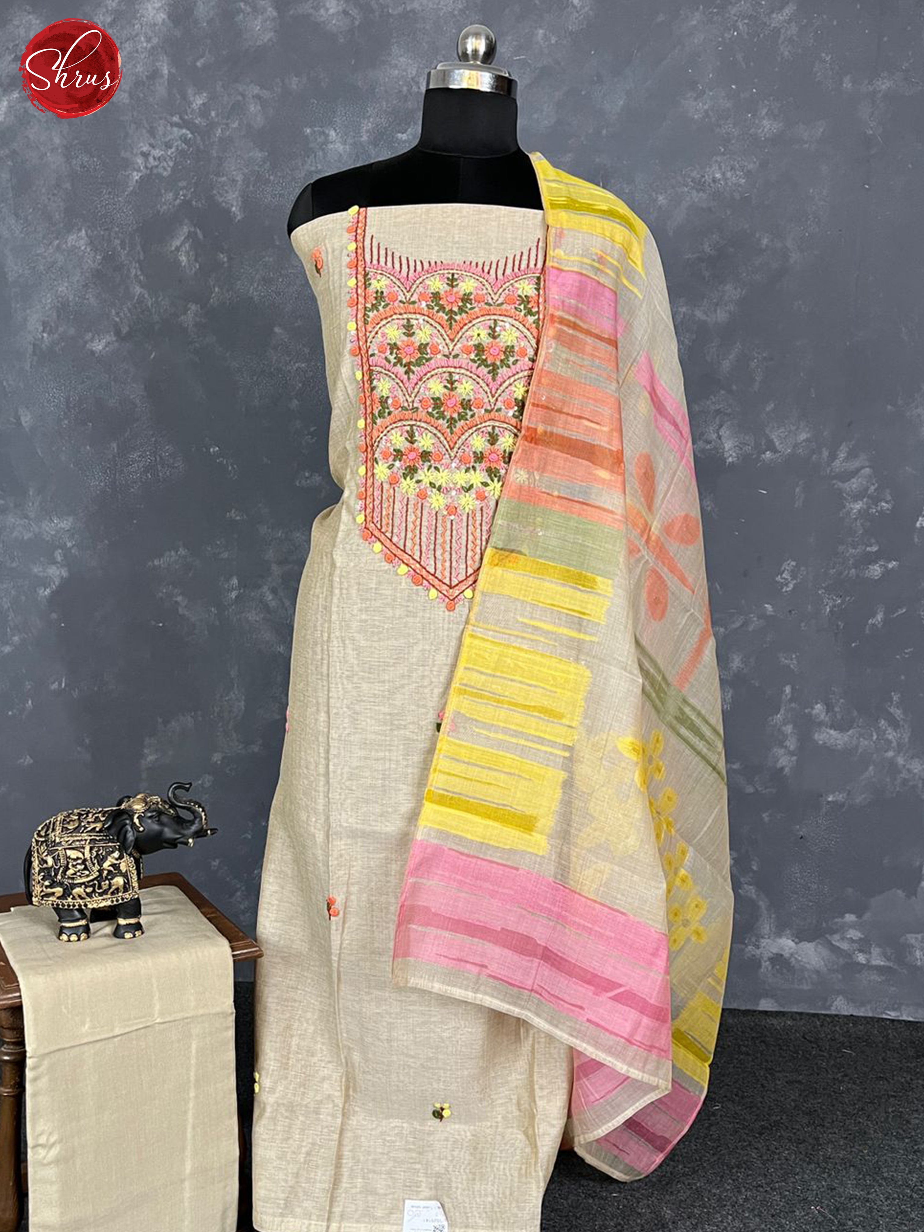 Grey - Unstitched Salwar - Shop on ShrusEternity.com