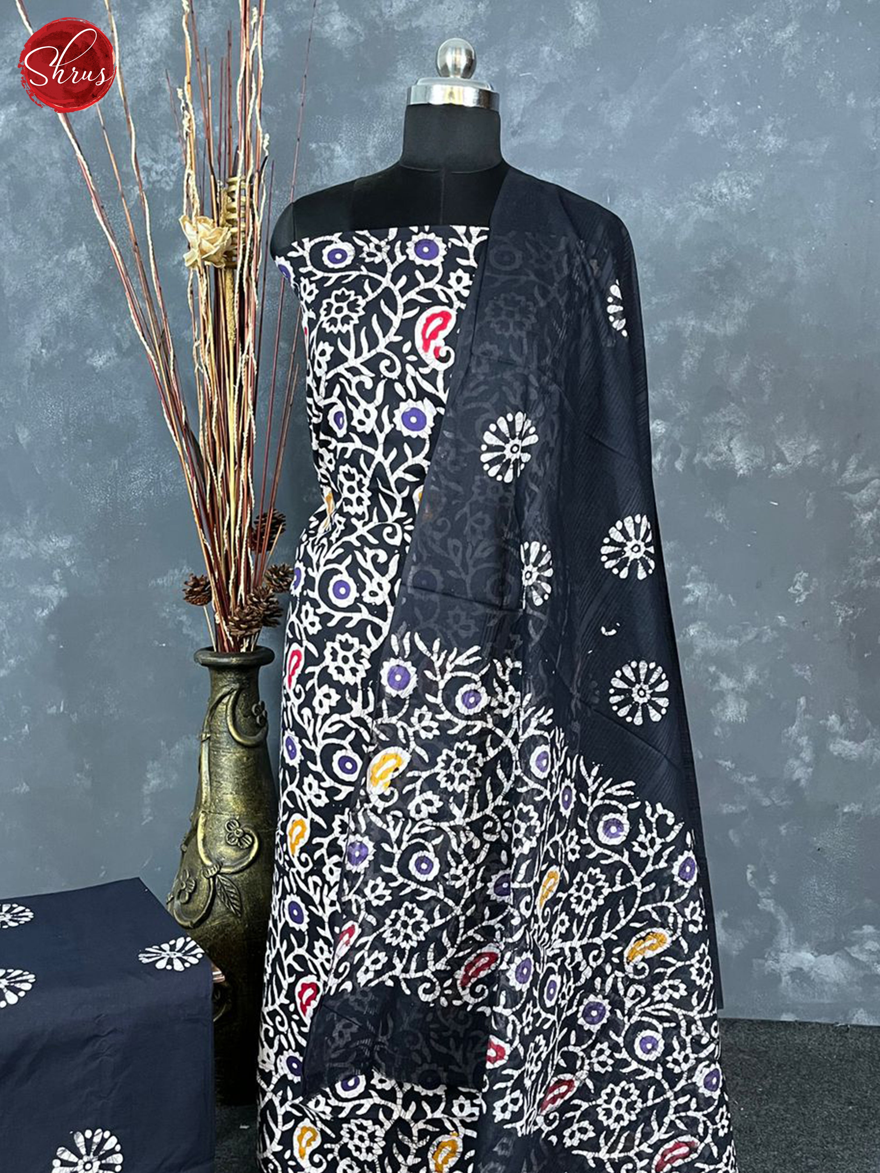Black- Bhatik Salwar - Shop on ShrusEternity.com