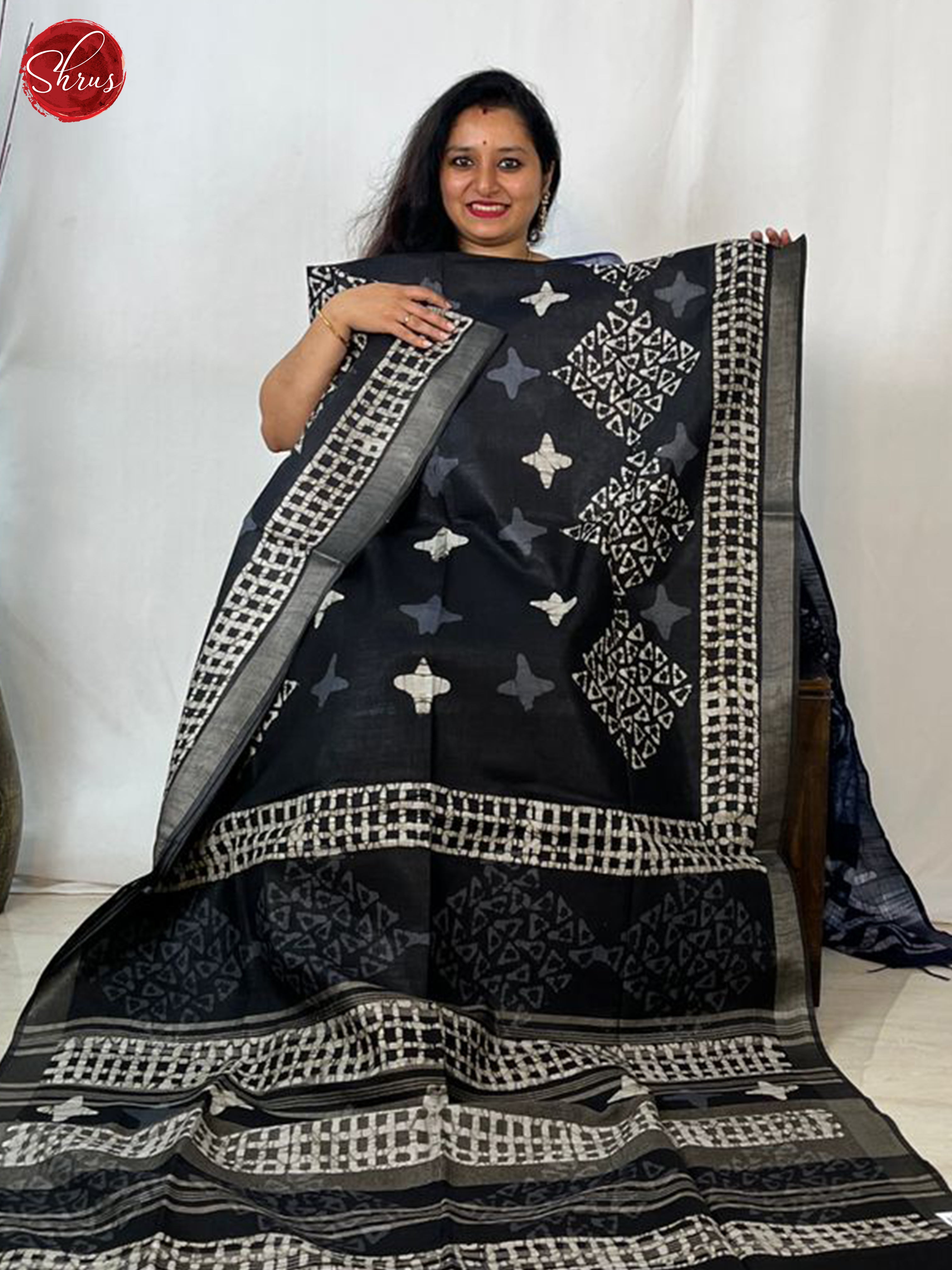 BHS05074 - Linen Cotton Saree - Shop on ShrusEternity.com