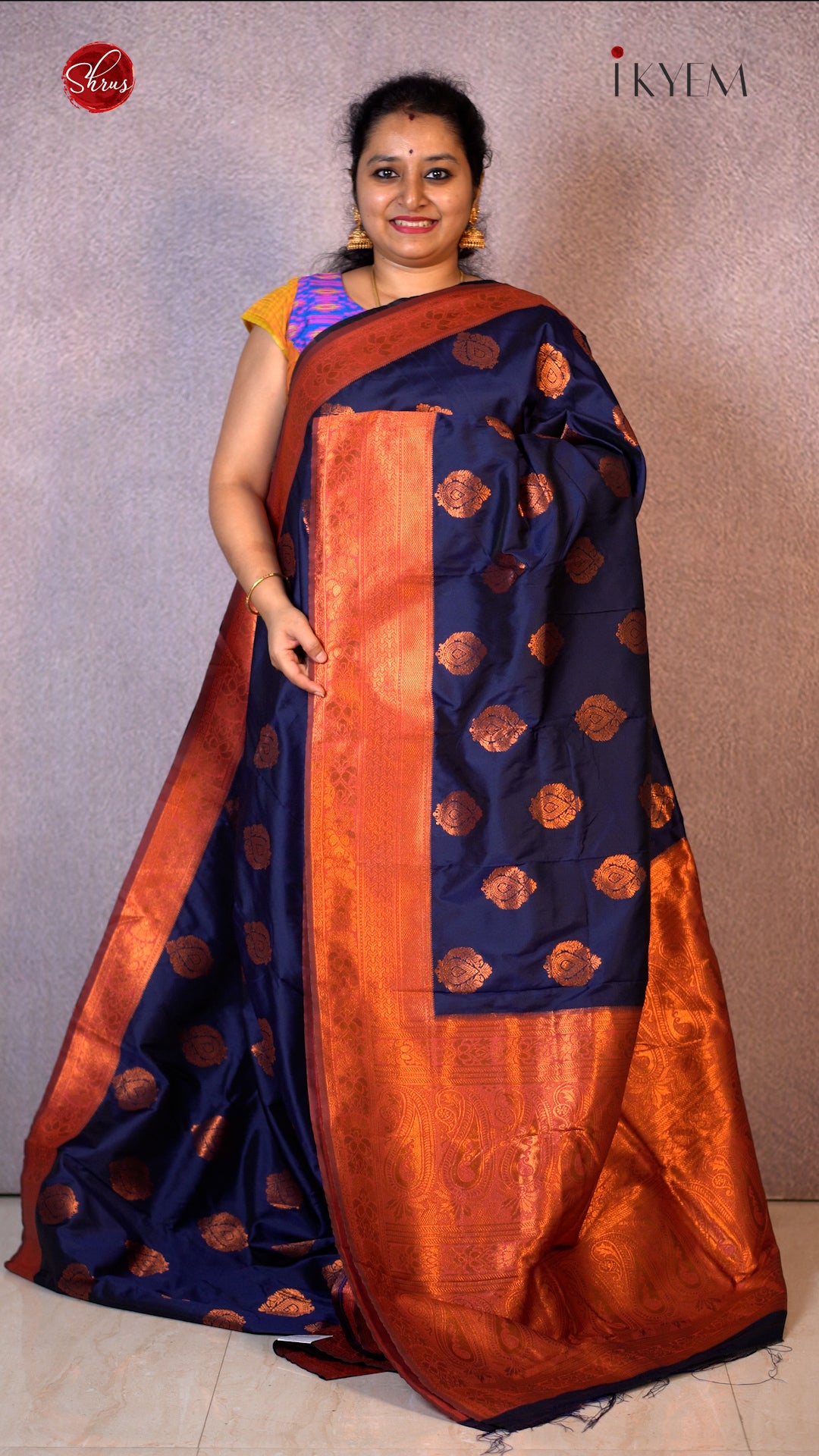 Blue & Pink- Semi Softsilk Saree - Shop on ShrusEternity.com