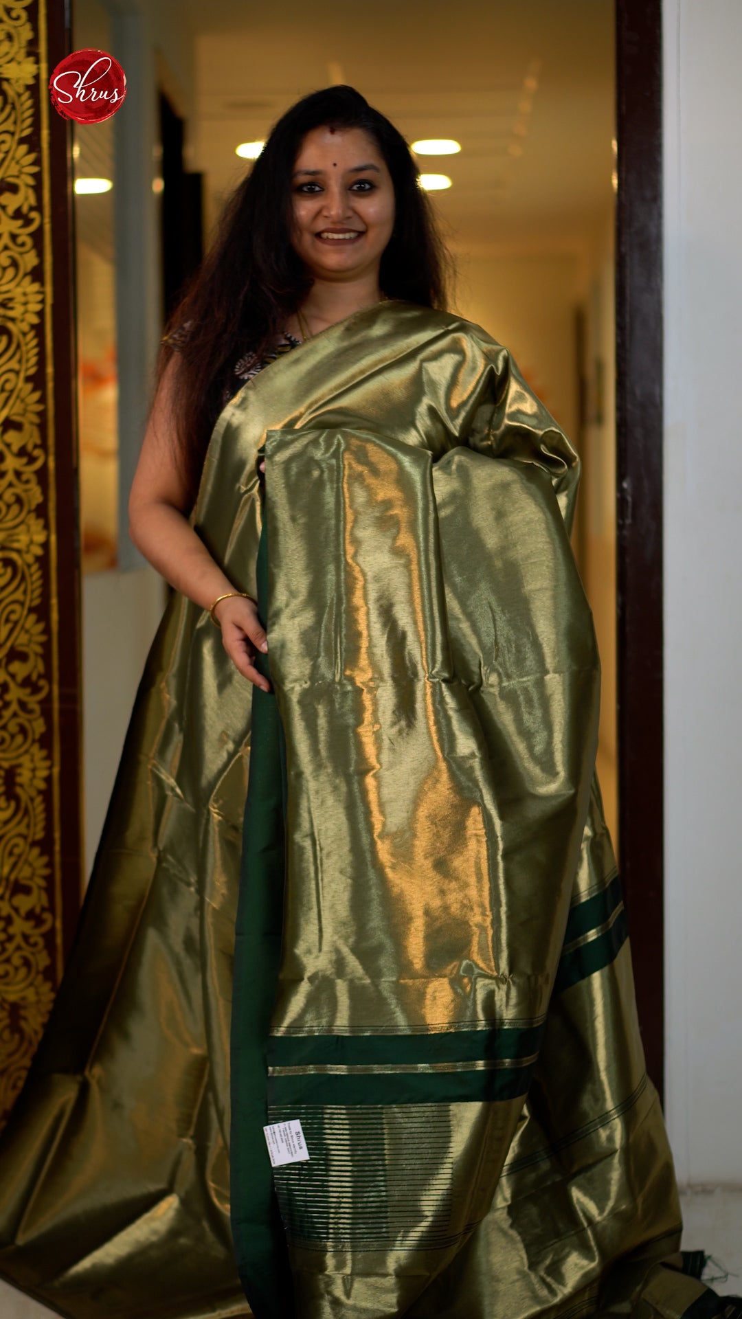 Black(Single Tone) - Semi Tissue Saree - Shop on ShrusEternity.com