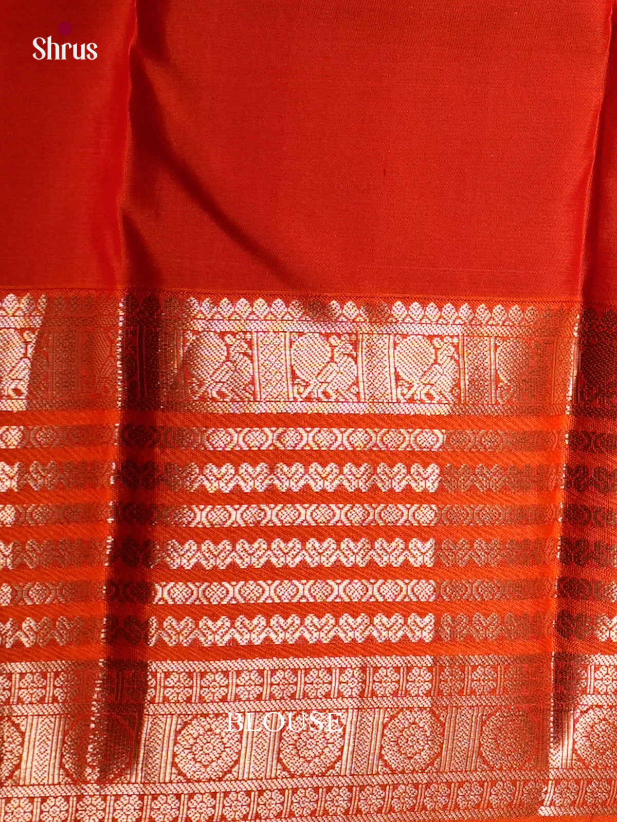 Buy Pretty Blue Kanchipuram Sarees With Circular Zari Motifs & Orange Border With Zari Stripes