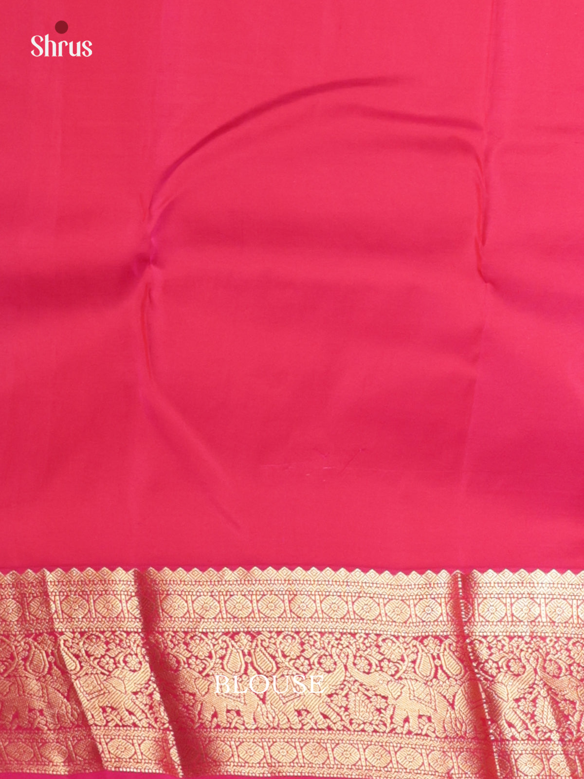 Buy Vibrant Blue Kanchipuram Sarees With Gold Buttas, Pink Zari Woven Border & Brocade Pallu