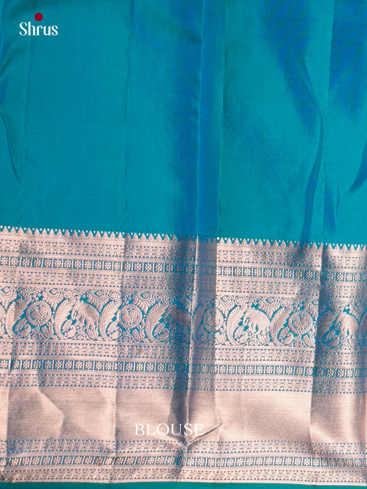 Buy Serene Blue Kanjivaram Saree With Intricate Floral Blossom Buttas & Zari Brocade Pallu