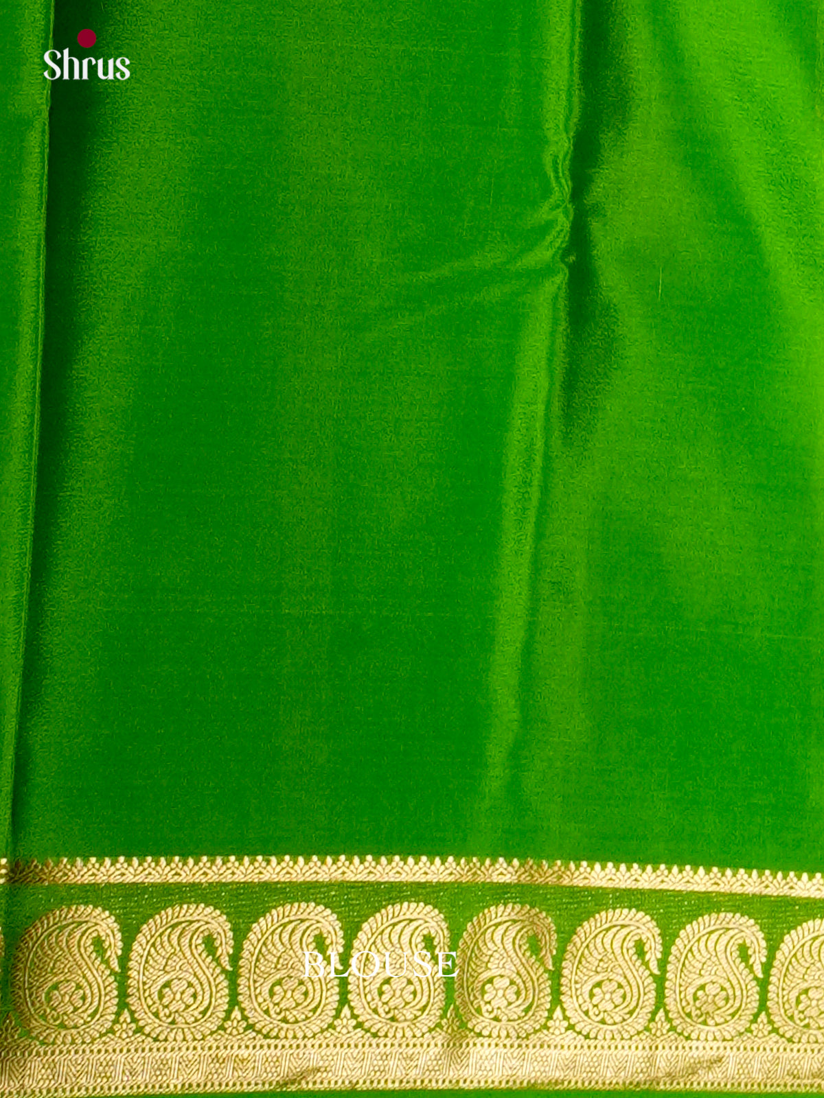 Buy Classic Blue Pure Mysore Silk Sarees with Floral Print & Green Zari Border With Mango Motifs