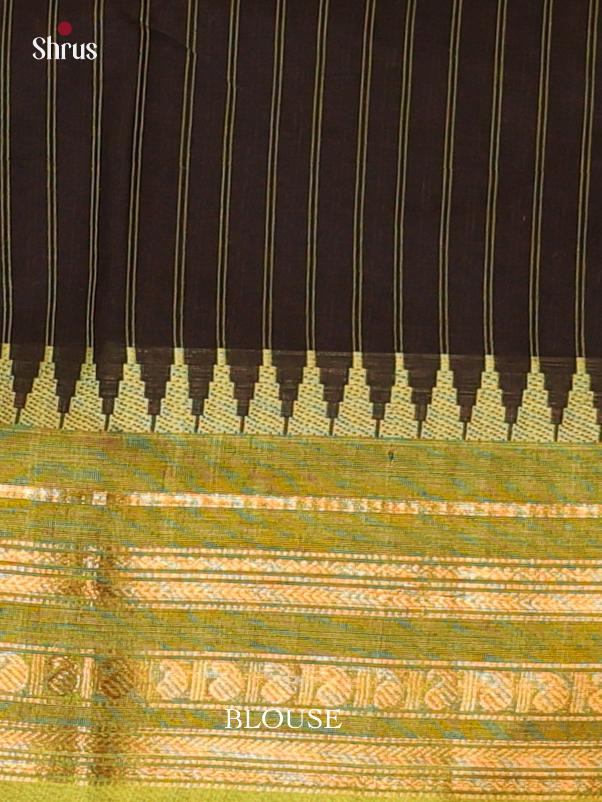 Bold Black Chettinad Cotton Sarees With Woven Stripes & Lime Green Temple Zari Border