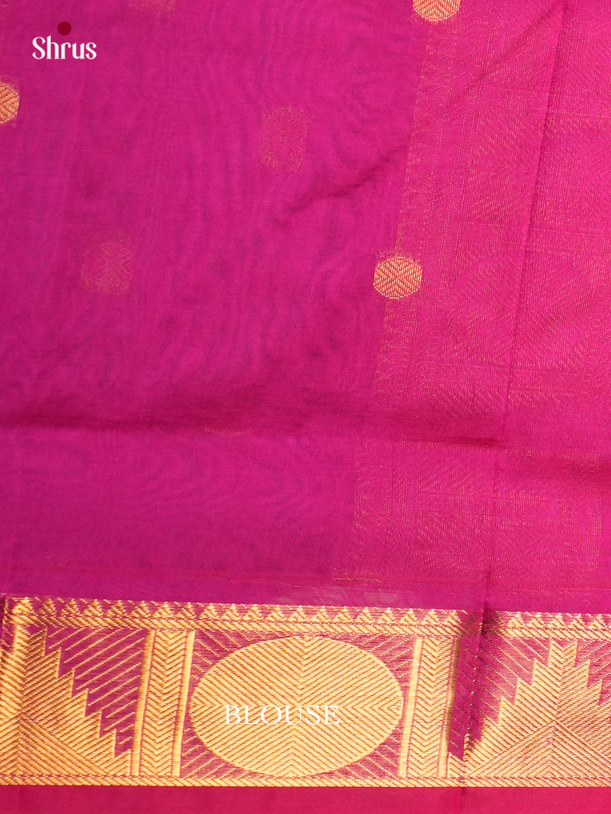 Buy Pretty Bottle Green Cotton Silk Saree With Golden Buttas, Pink Zari Woven Border & Traditional Pallu