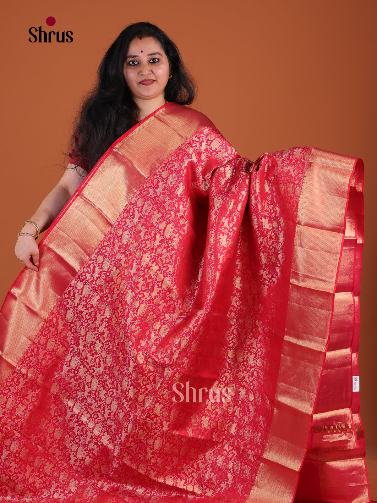 Bridal Red Kanchipuram Pattu Saree With Vanasingaram Design | Zari Border & Brocade Pallu