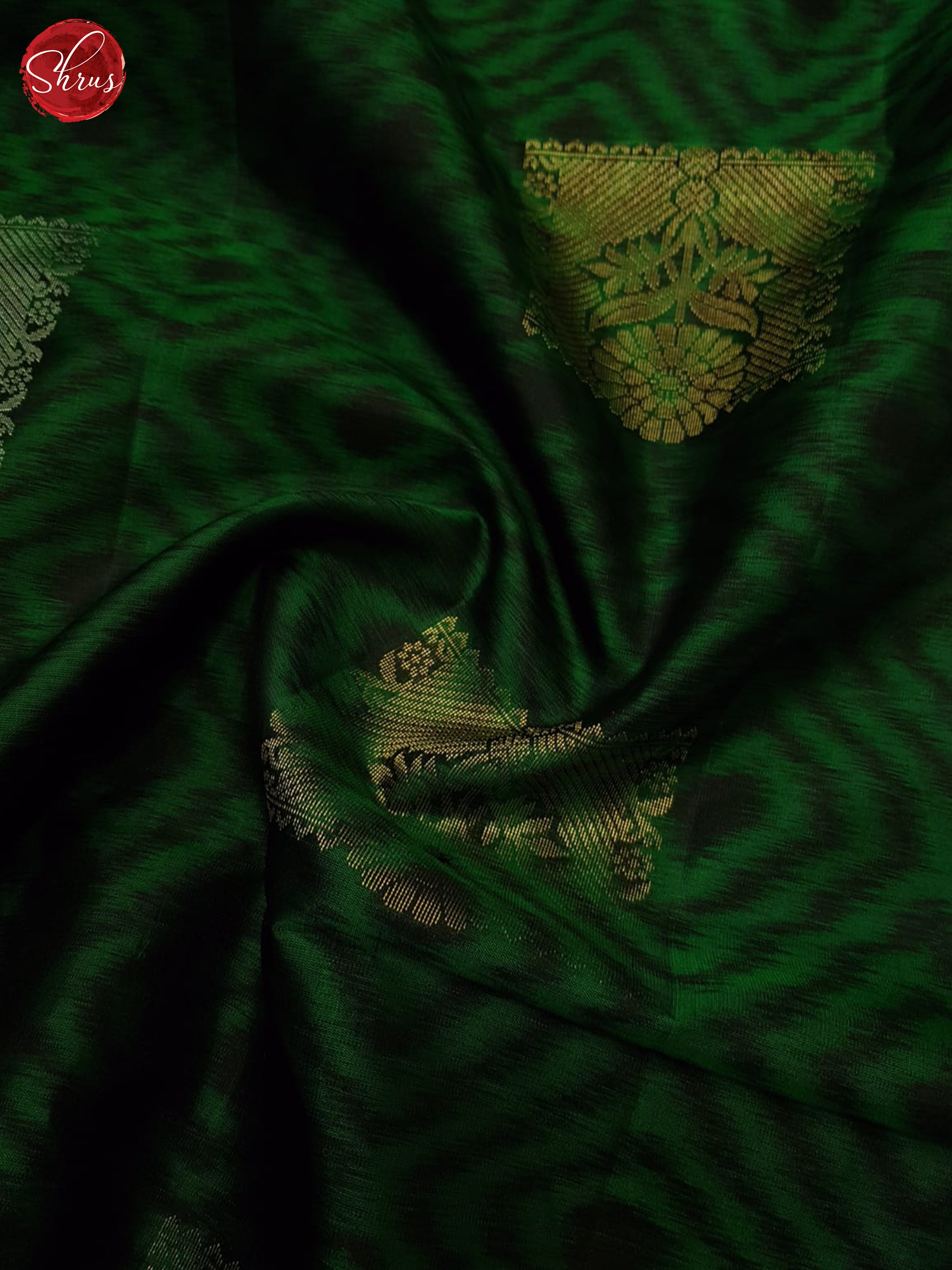 Green and black - Soft Silk Saree - Shop on ShrusEternity.com