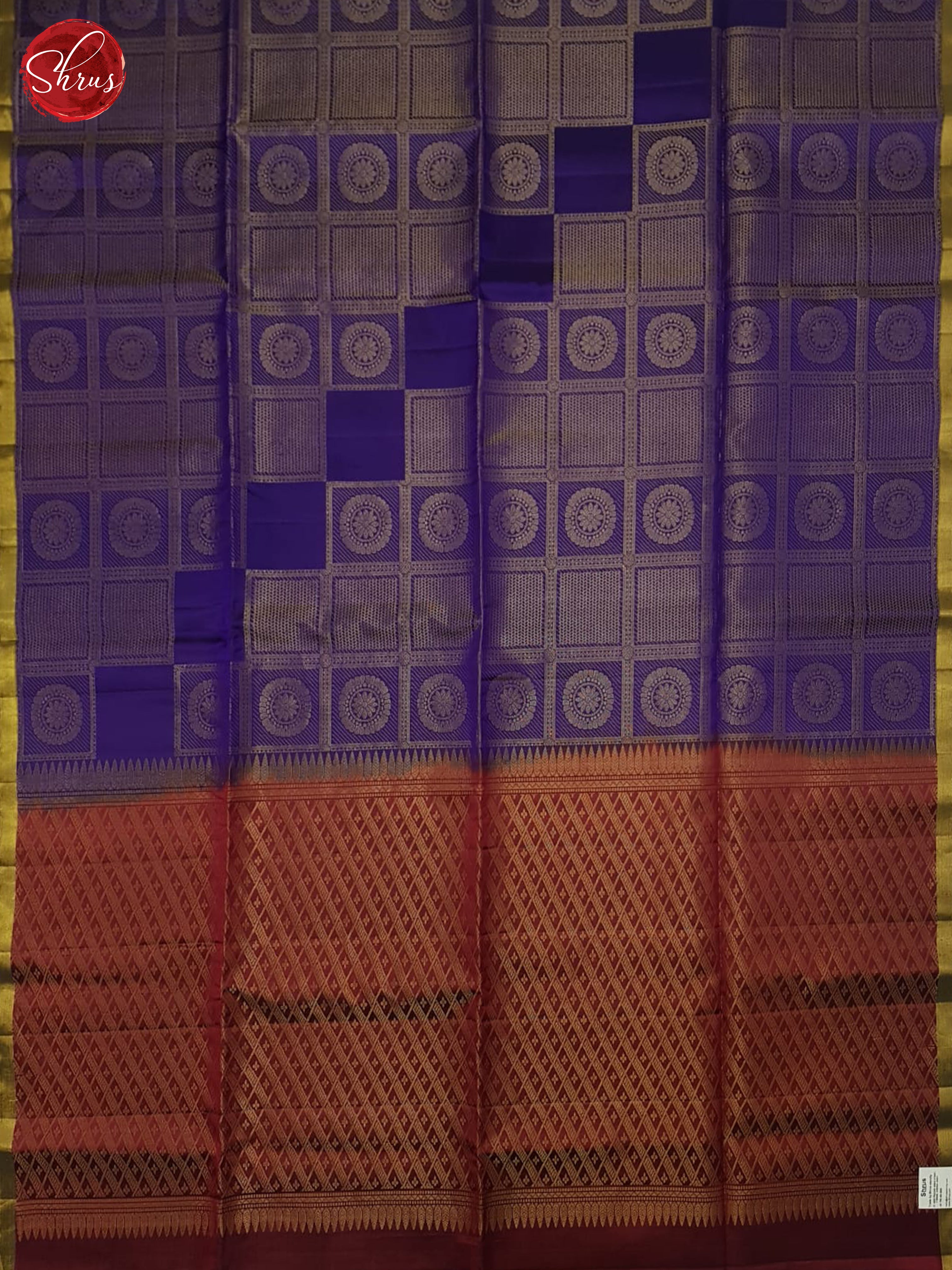 Blue And Maroon-Soft silk saree - Shop on ShrusEternity.com