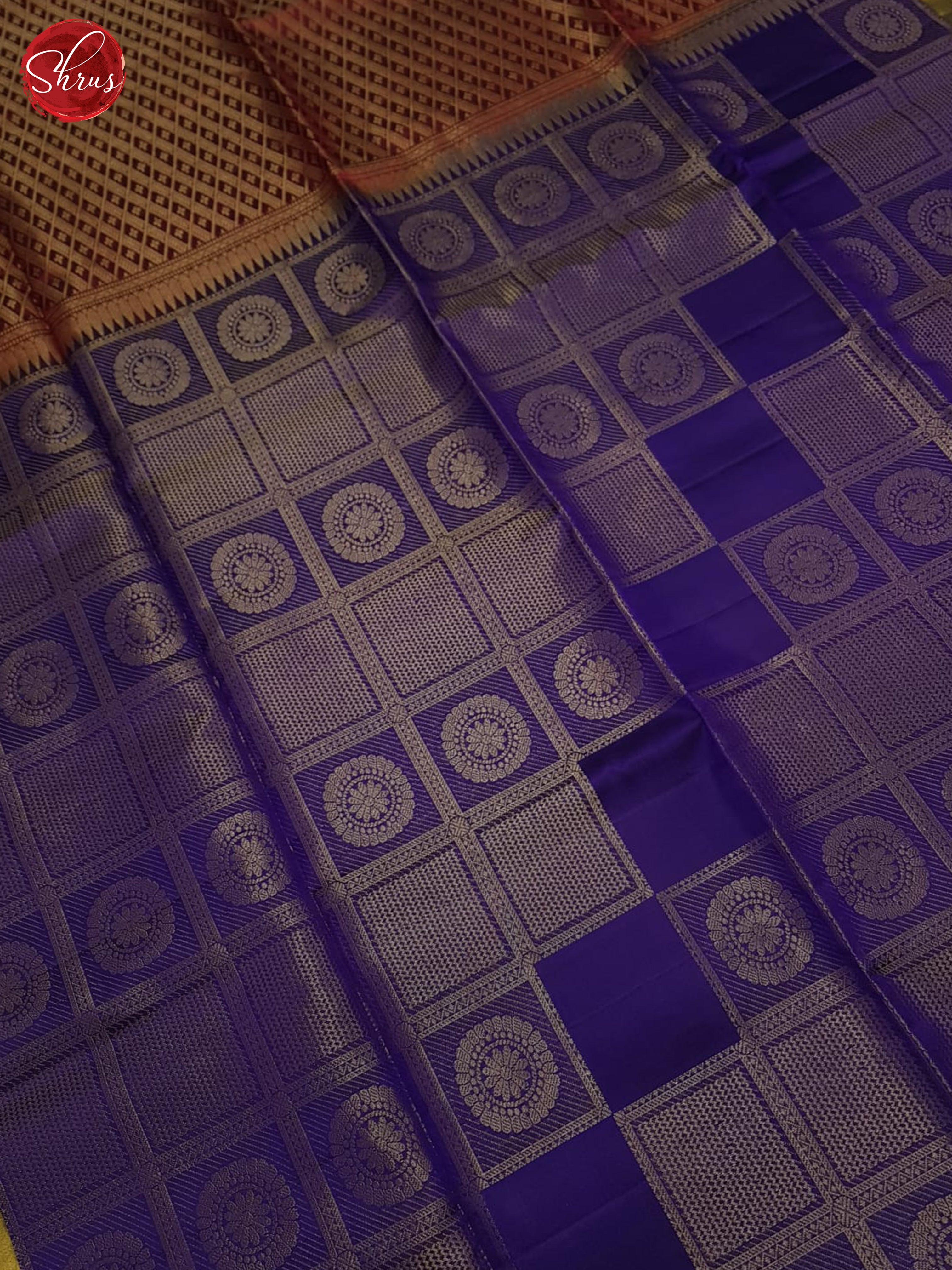 Blue And Maroon-Soft silk saree - Shop on ShrusEternity.com