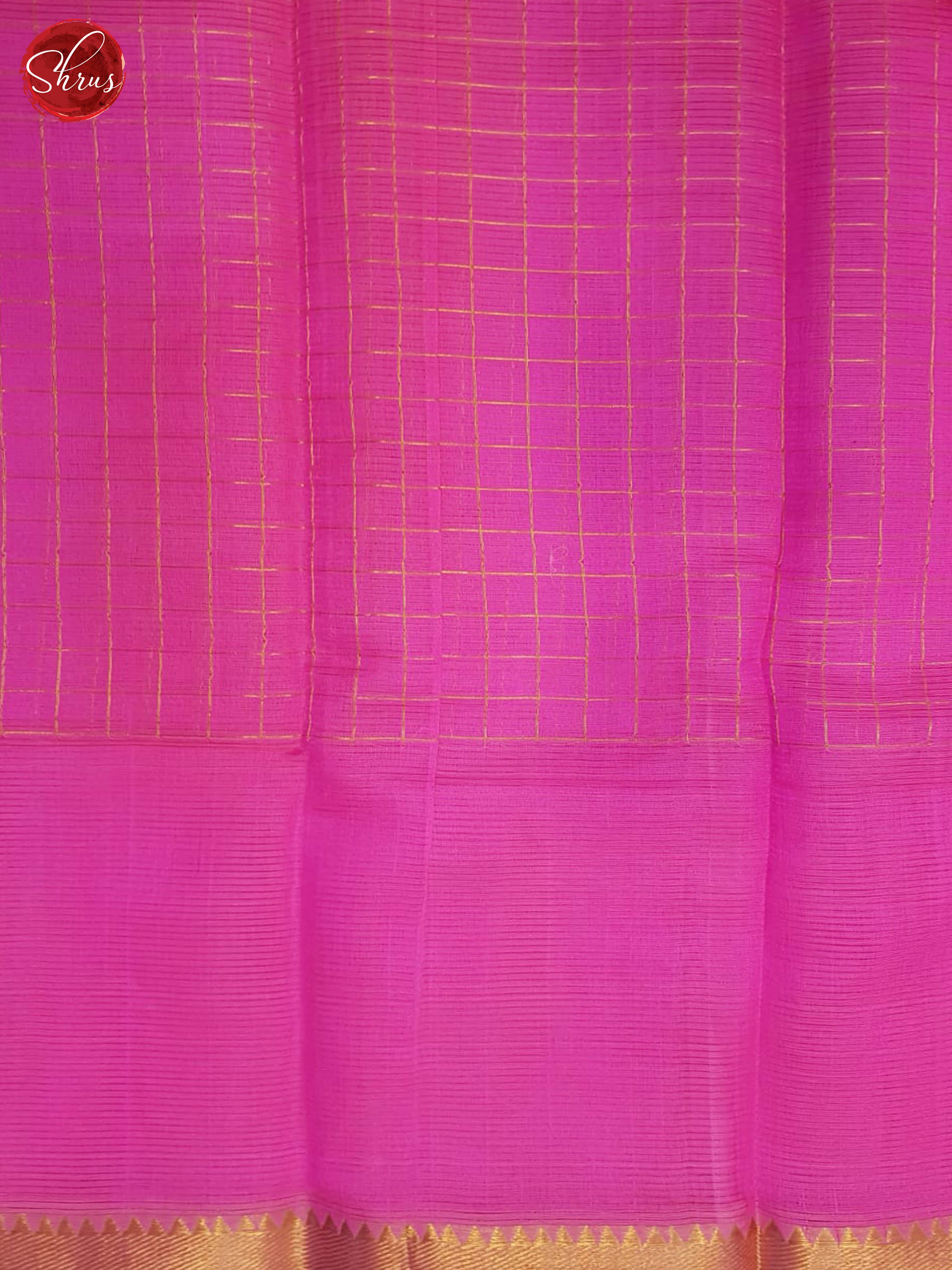 Pink(Single Tone)- Mangalagiri silkcotton Saree - Shop on ShrusEternity.com