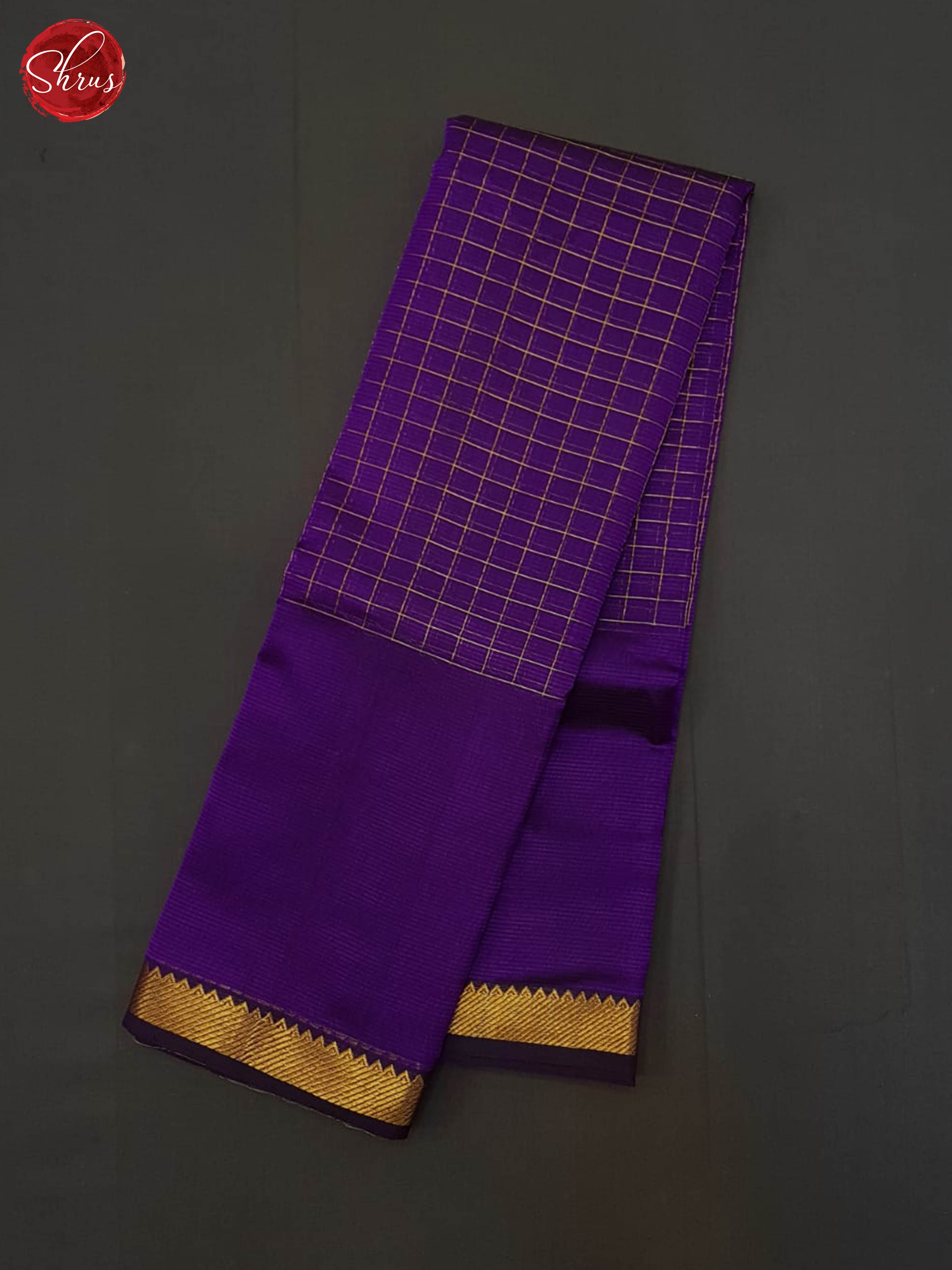 Violet(Single tone) - Mangalagiri silkcotton Saree - Shop on ShrusEternity.com