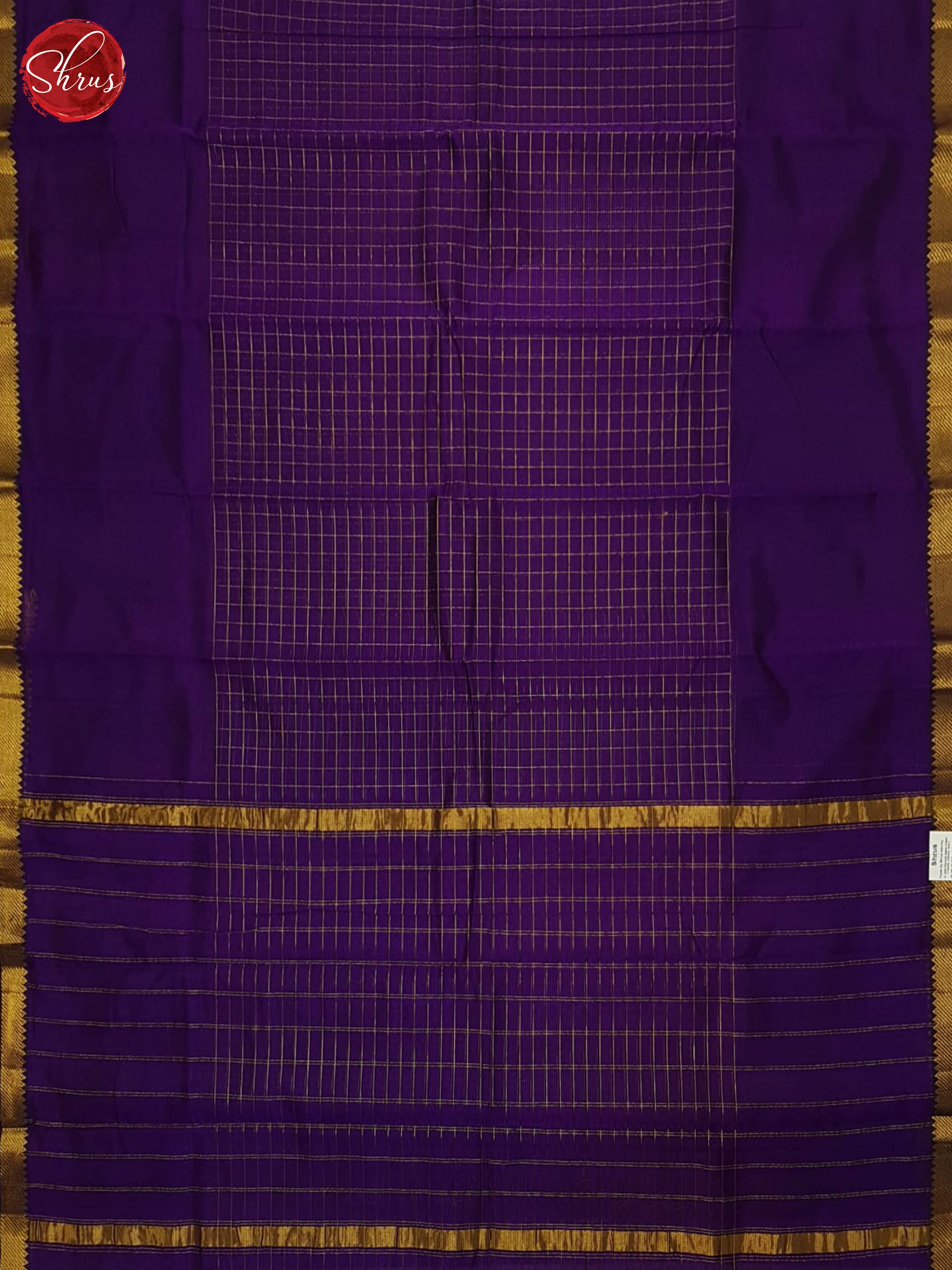 Violet(Single tone) - Mangalagiri silkcotton Saree - Shop on ShrusEternity.com