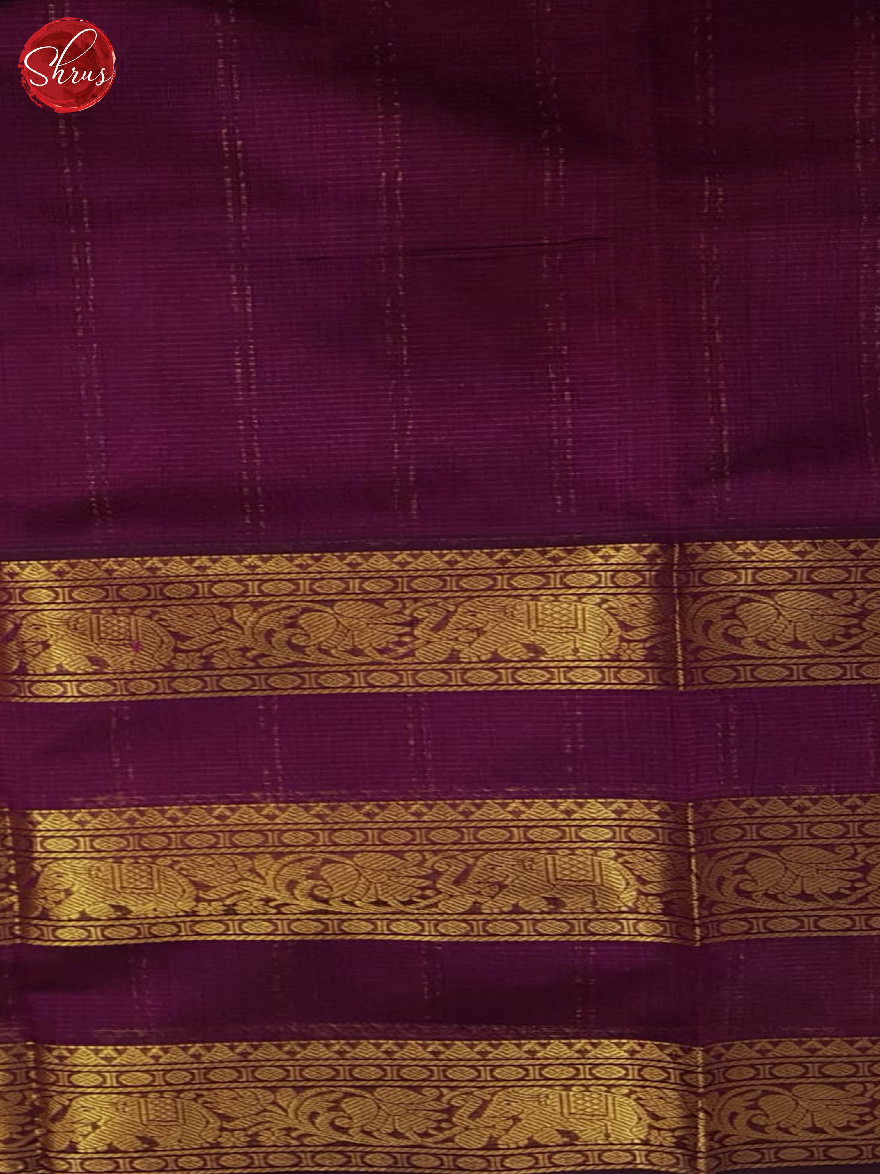 Wine(Single Tone) - Mangalagiri silkcotton Saree - Shop on ShrusEternity.com