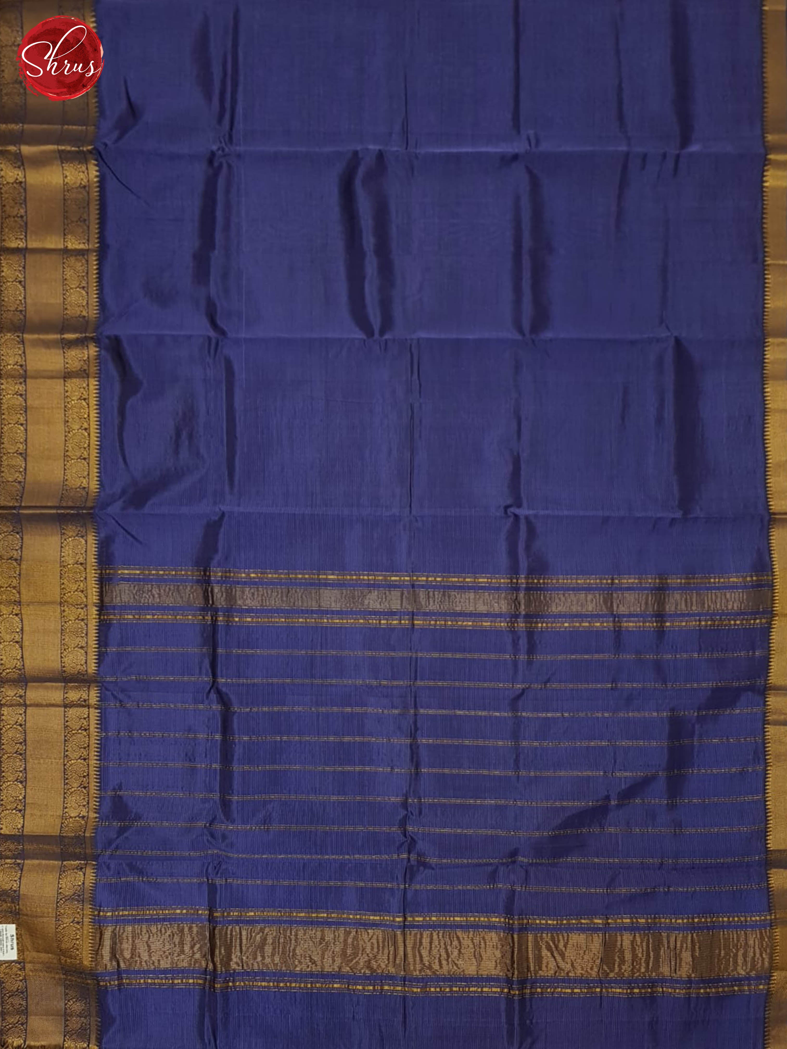 blue(Single tone) - Mangalagiri silkcotton Saree - Shop on ShrusEternity.com