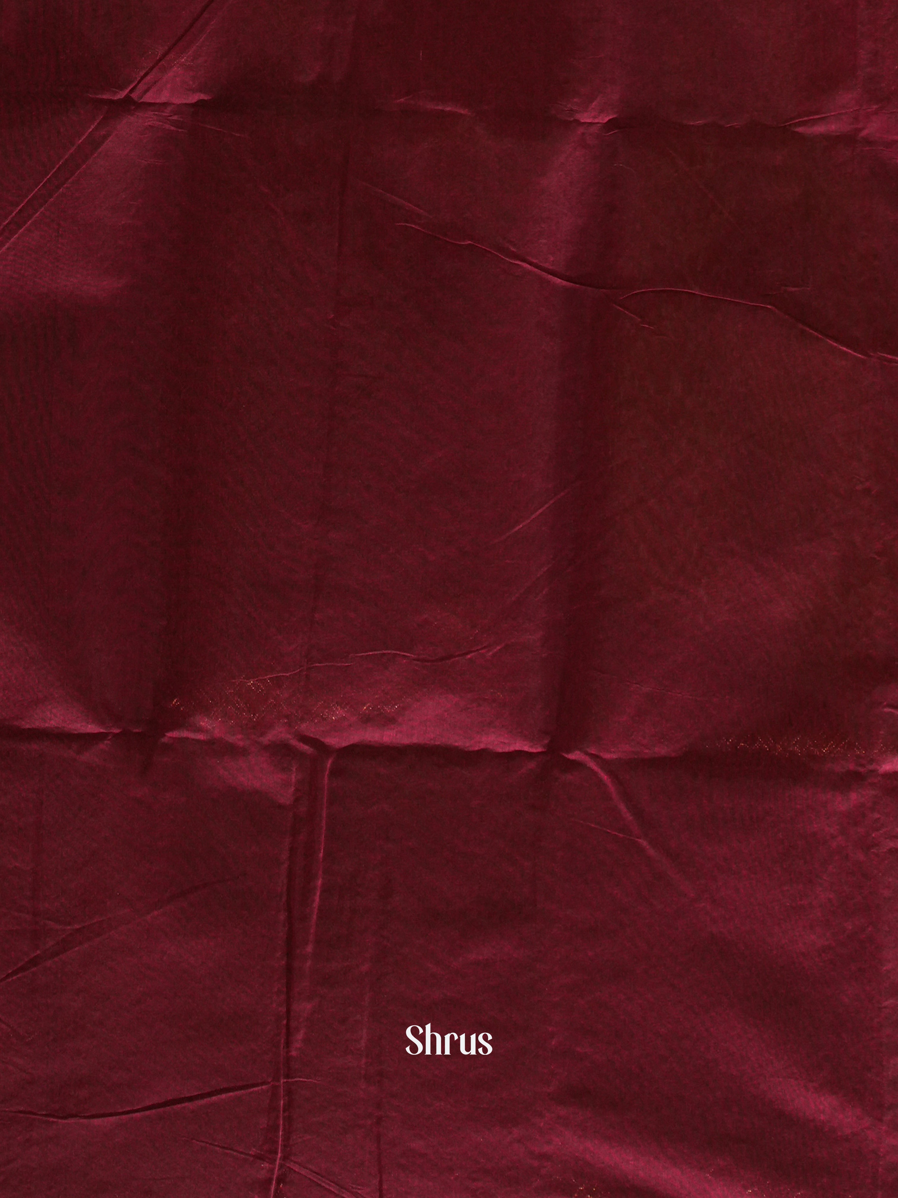 Green And Maroon- Semi Silk Cotton Saree - Shop on ShrusEternity.com