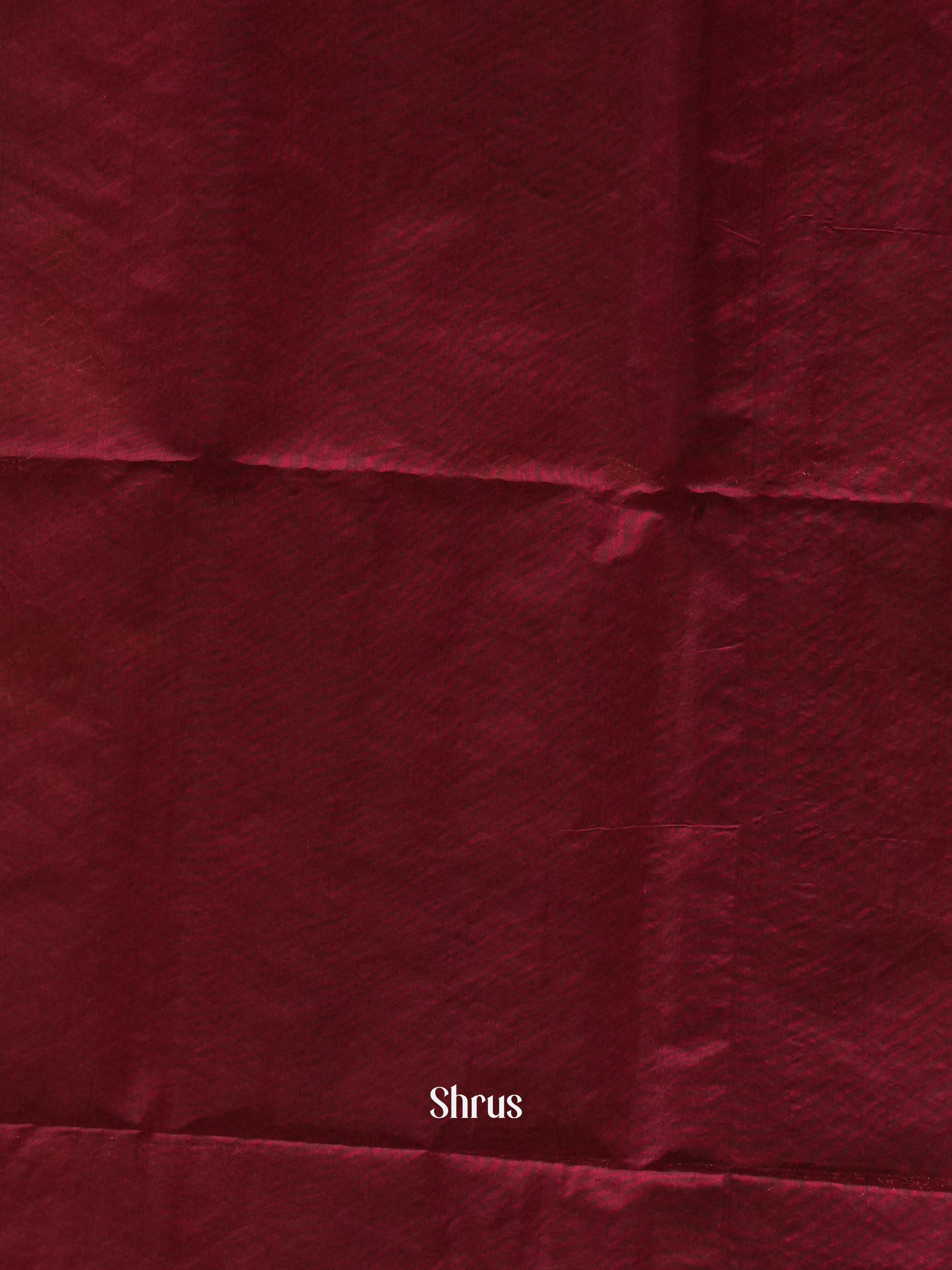 Green And Maroon- Semi Silk Cotton saree - Shop on ShrusEternity.com