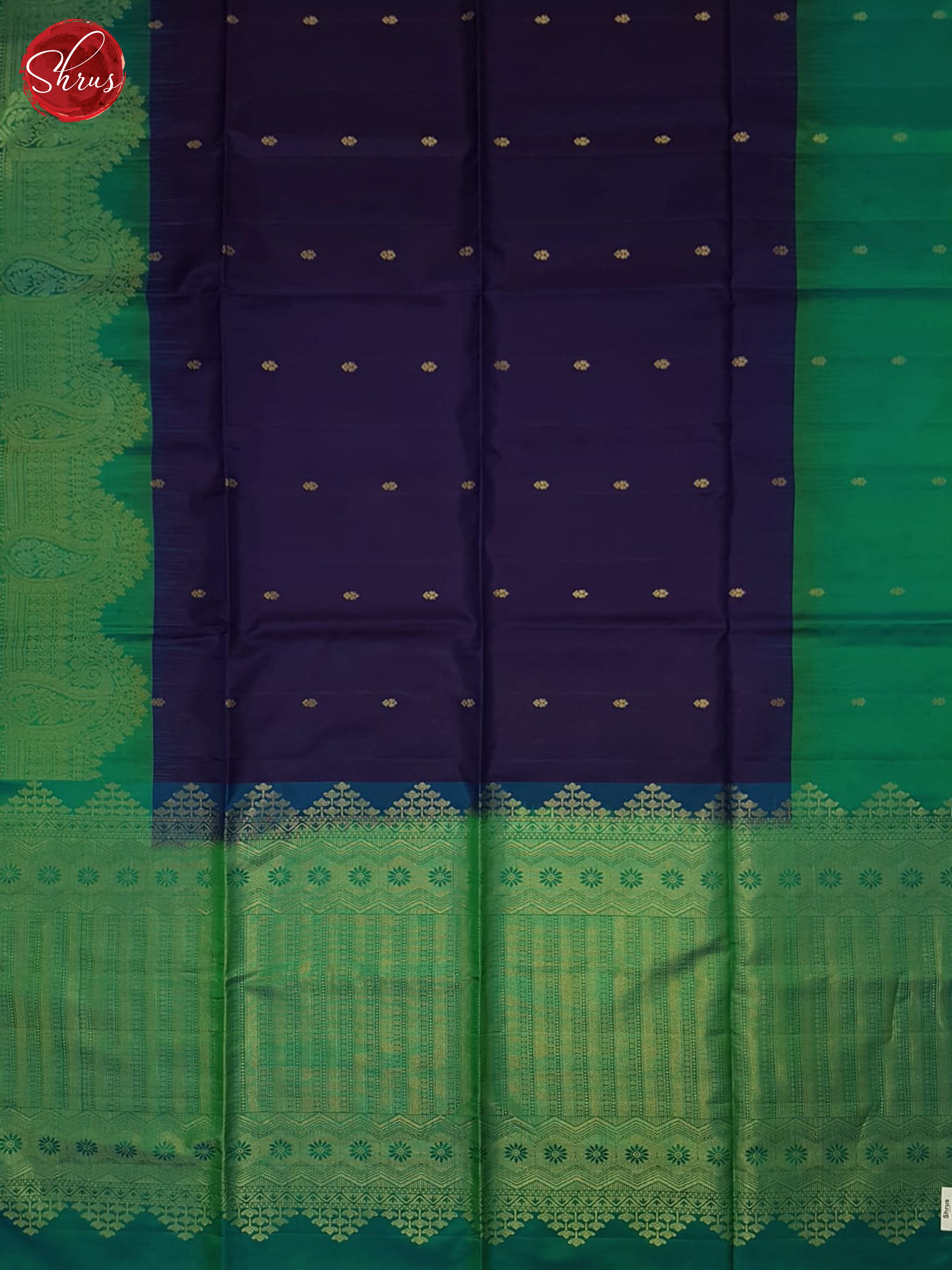Blue & Green - Soft Silk Saree - Shop on ShrusEternity.com